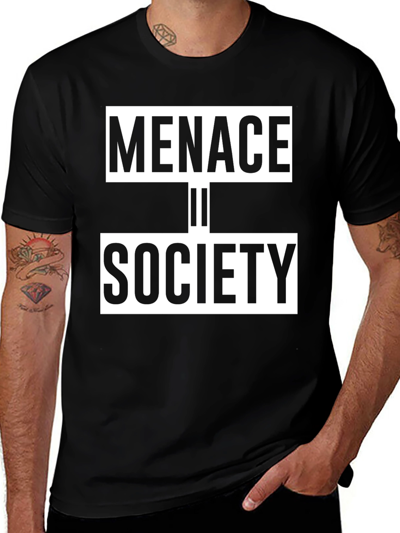 Menace to Society Graphic Tee - Black