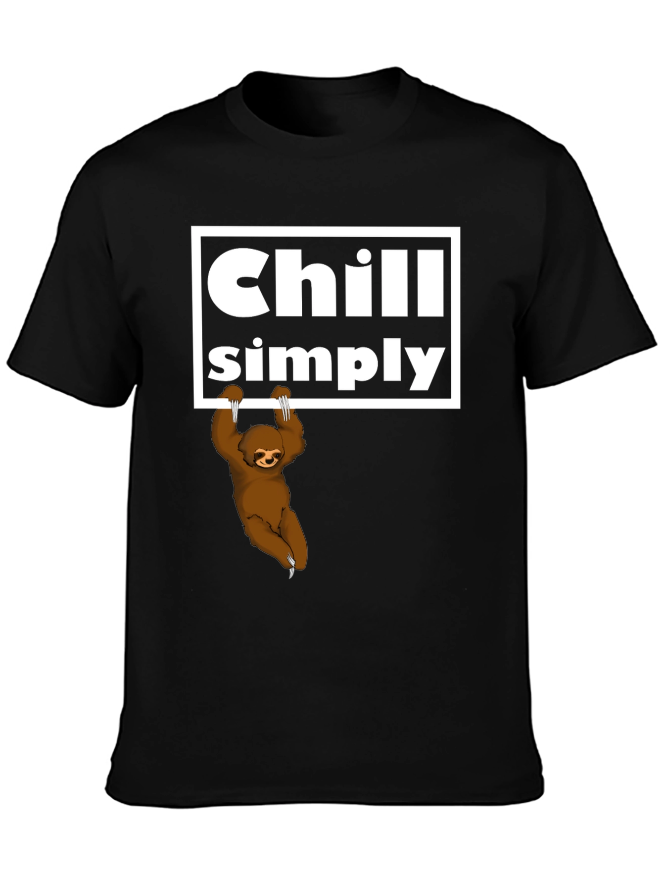 Chill Simply Sloth Graphic T-Shirt