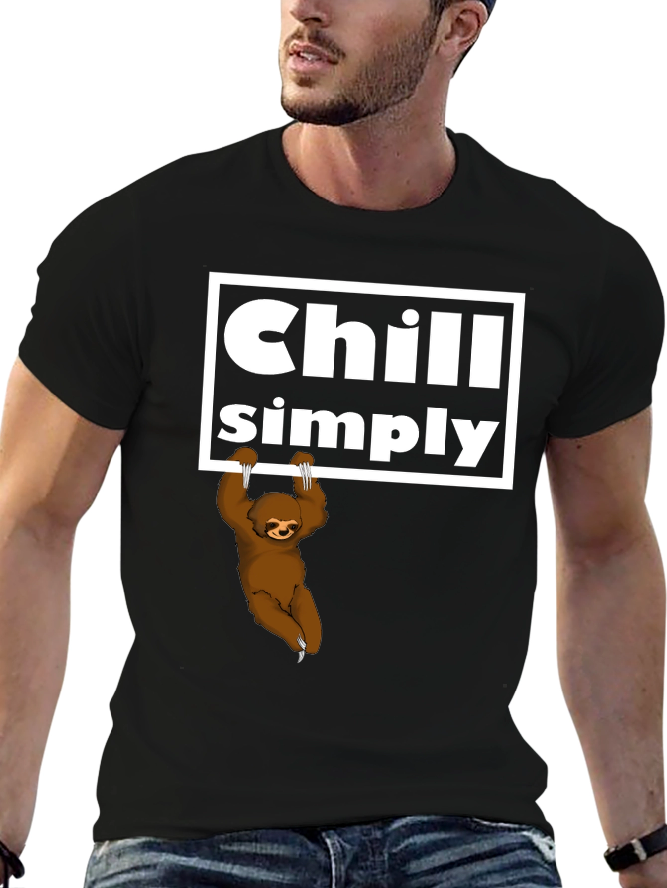 Chill Simply Sloth Graphic T-Shirt