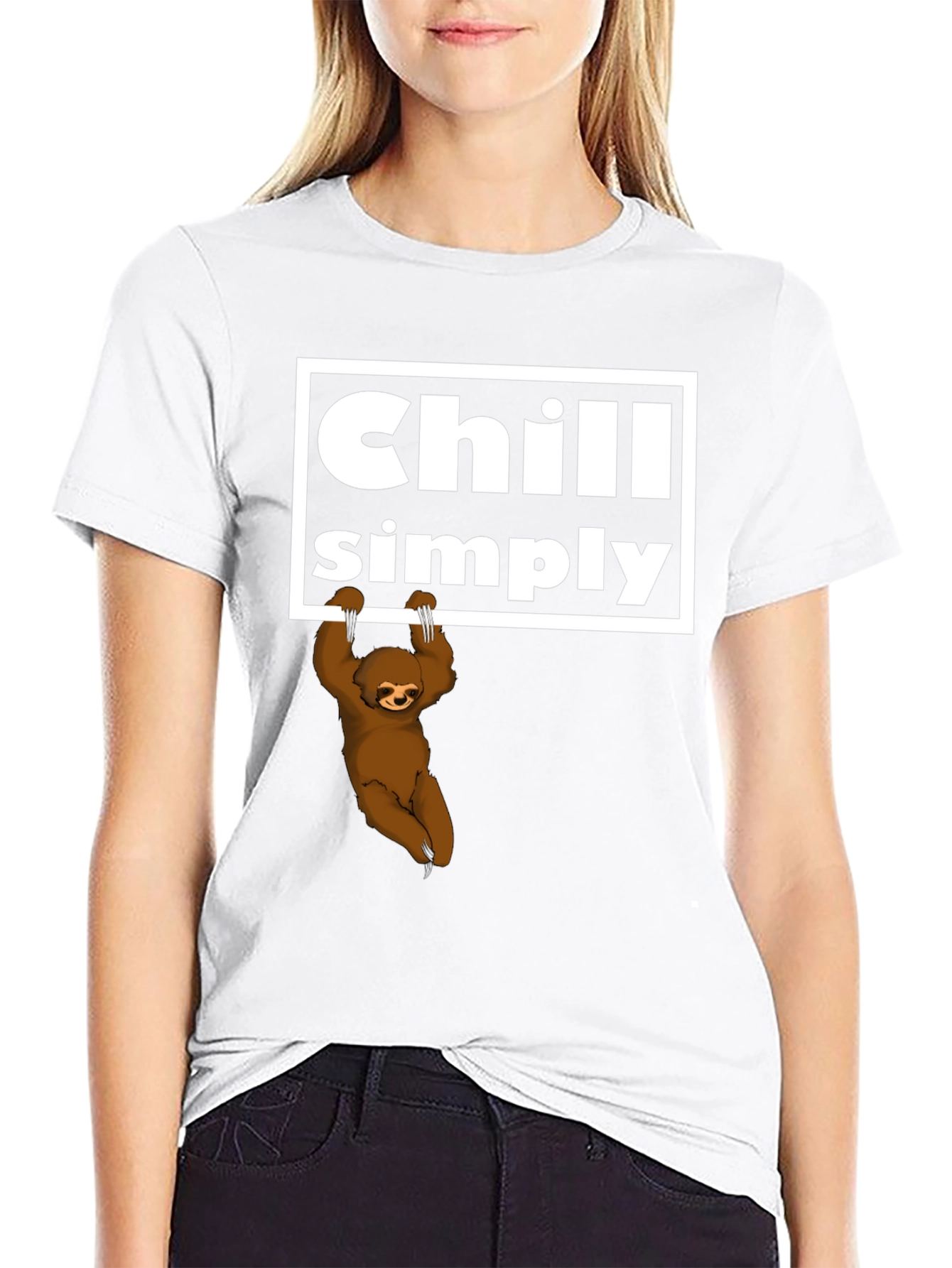 Chill Simply Sloth Graphic T-Shirt