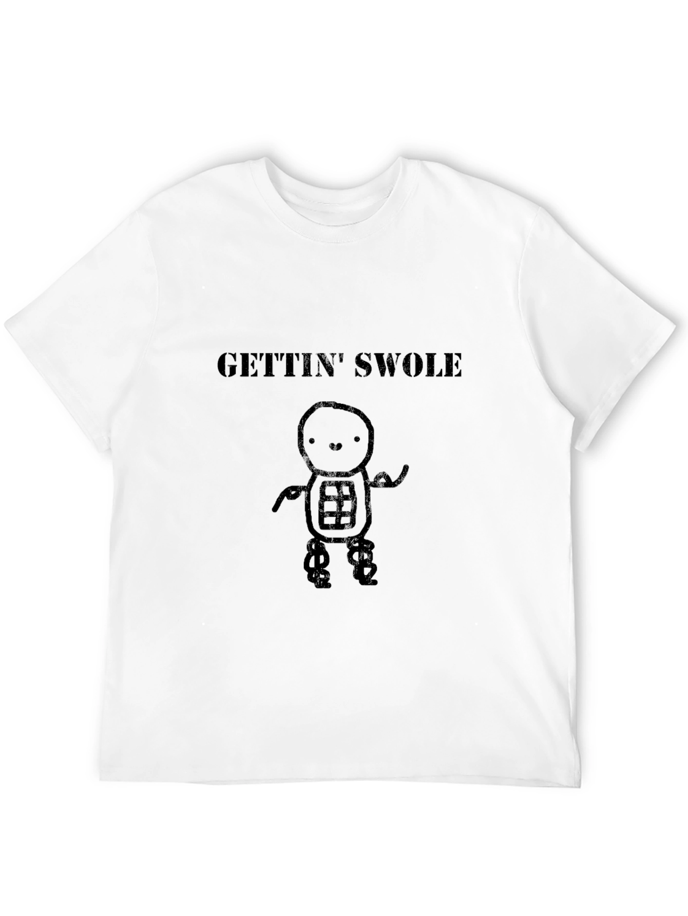 Gettin Swole Black Graphic T-Shirt