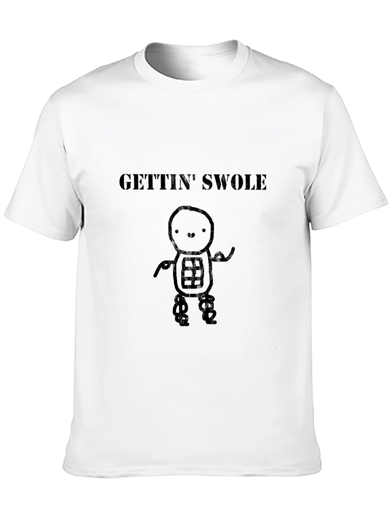 Gettin Swole Black Graphic T-Shirt