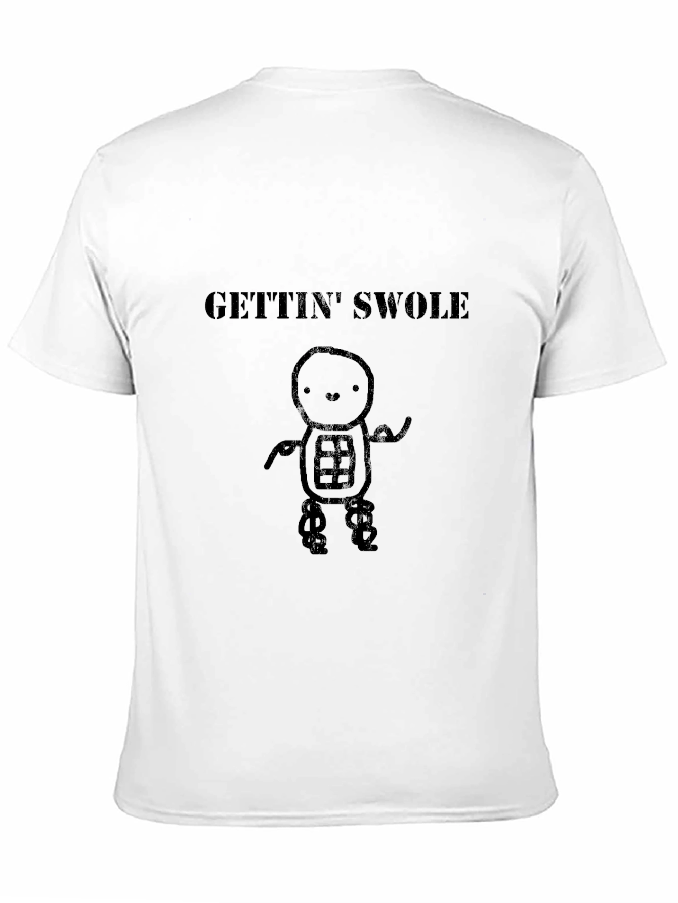 Gettin Swole Black Graphic T-Shirt