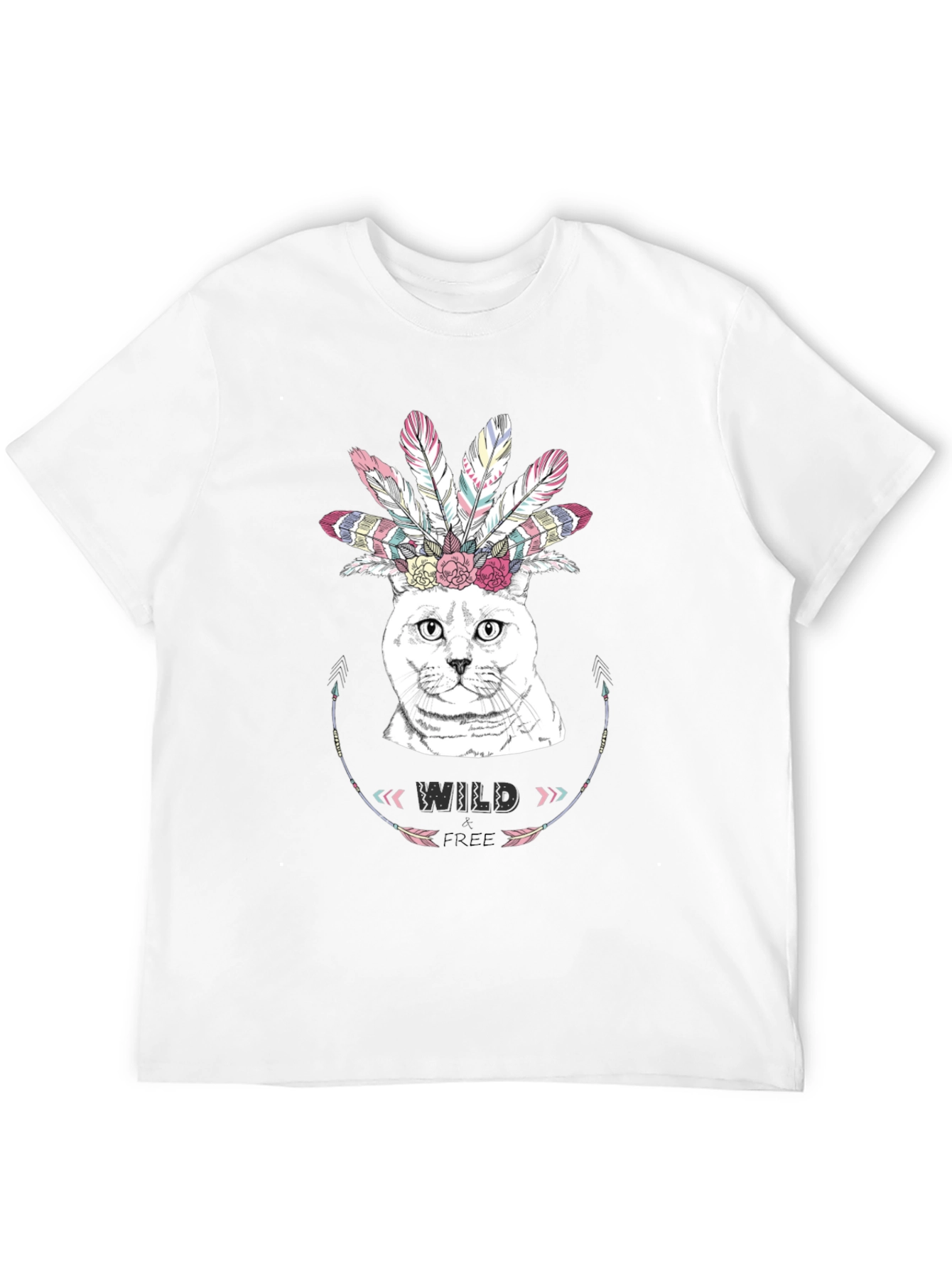 Wild & Free Cat Graphic T-Shirt