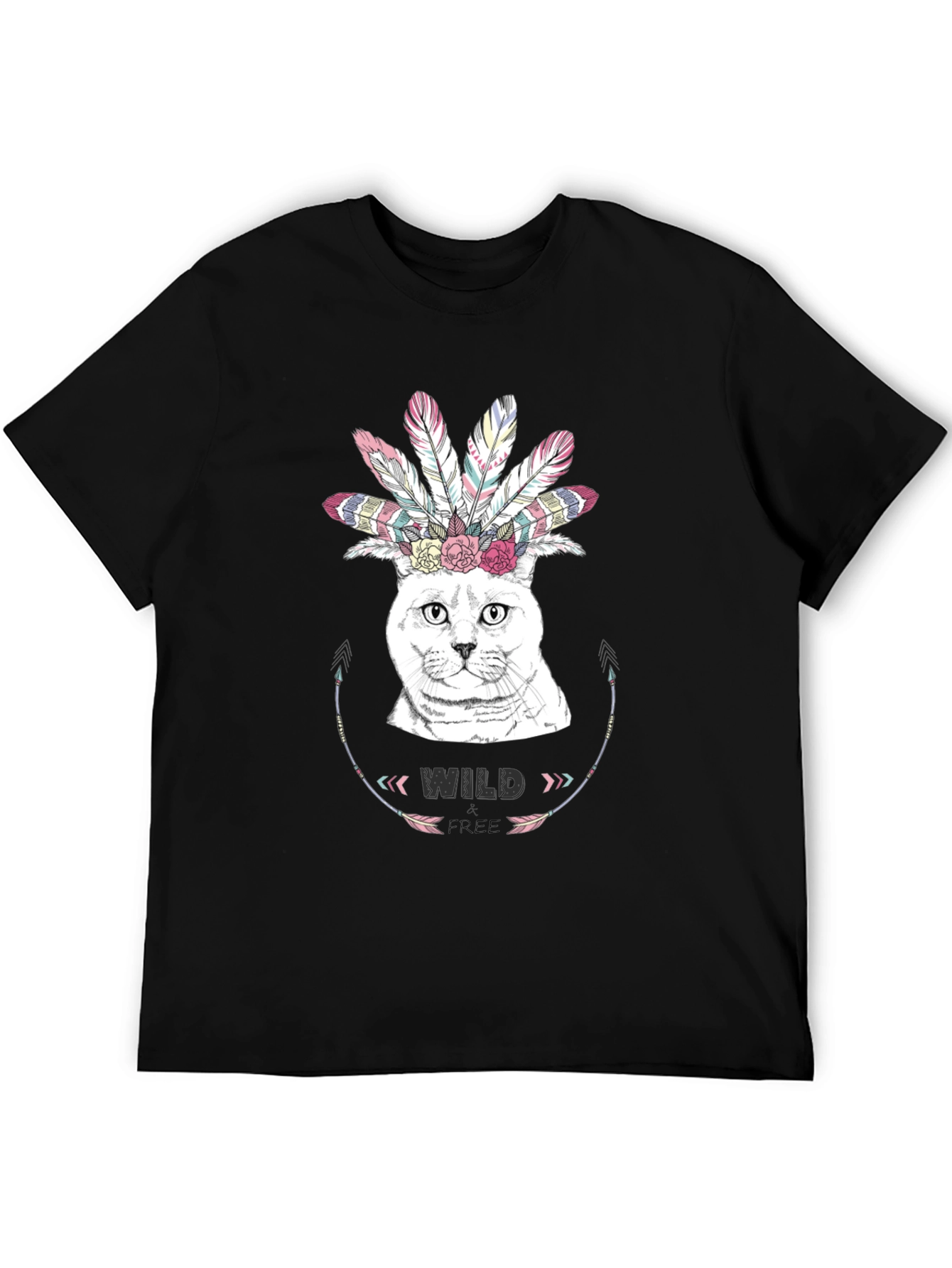 Wild & Free Cat Graphic T-Shirt
