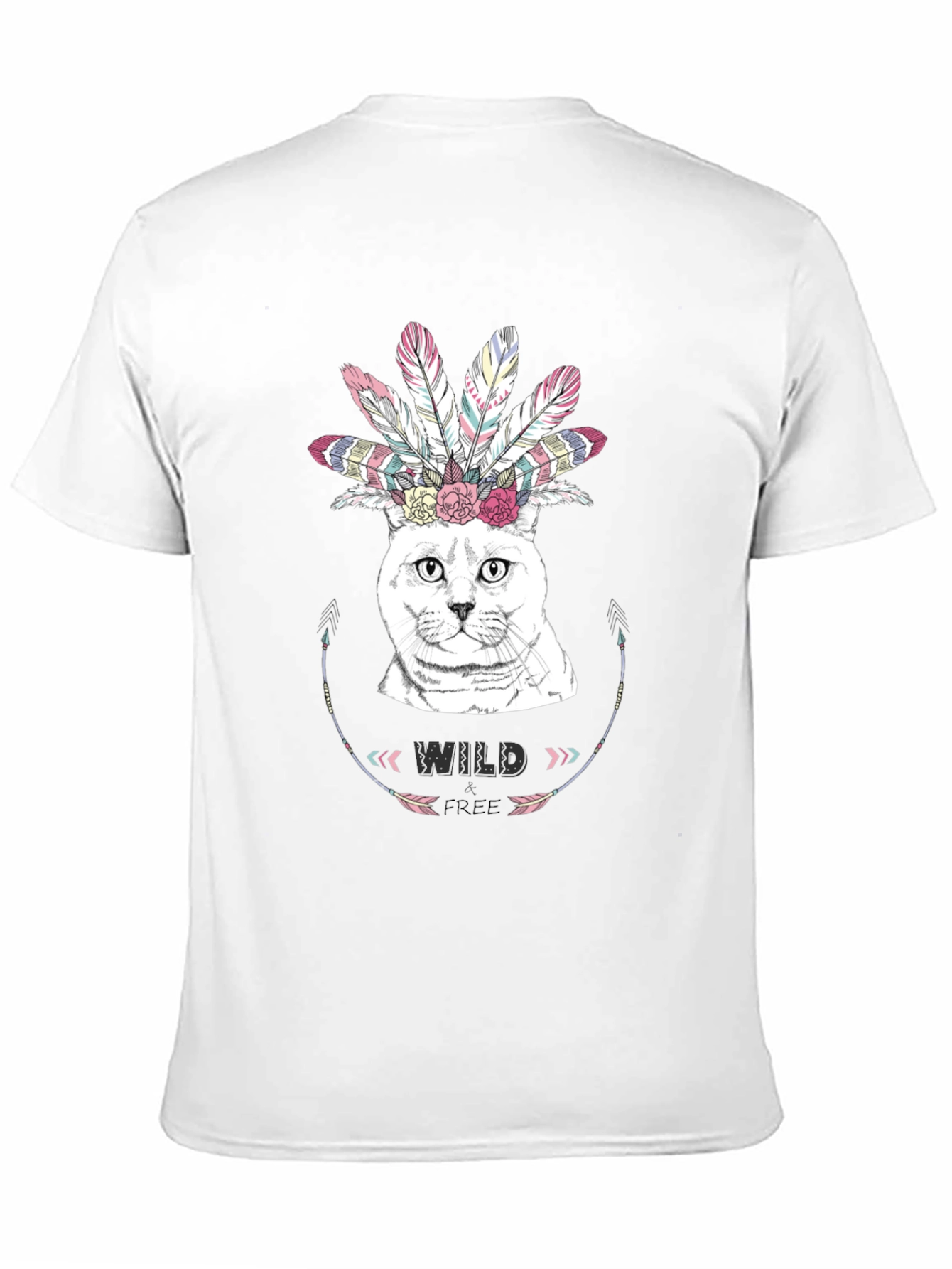 Wild & Free Cat Graphic T-Shirt