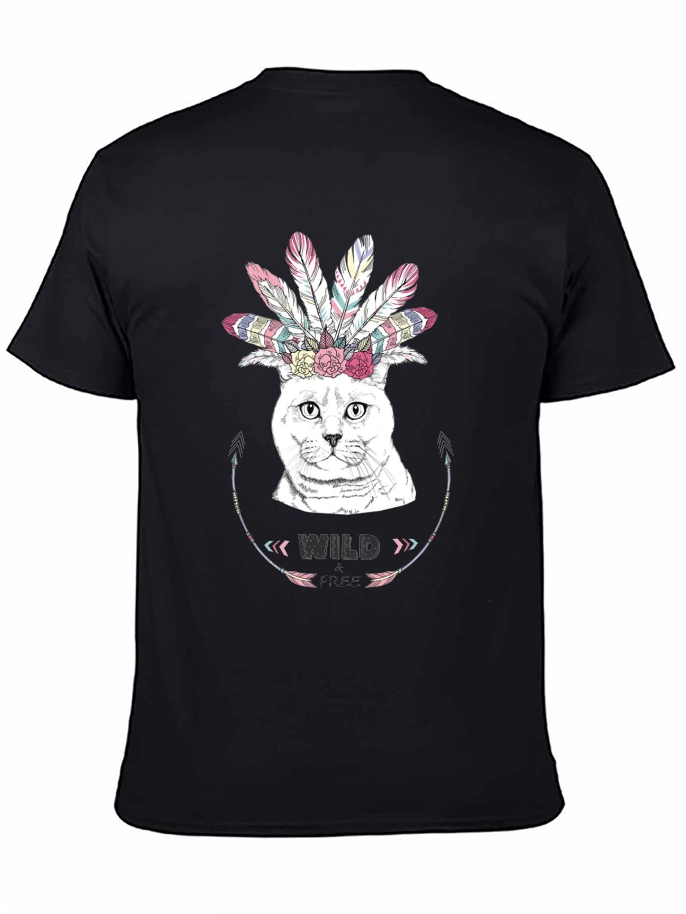 Wild & Free Cat Graphic T-Shirt