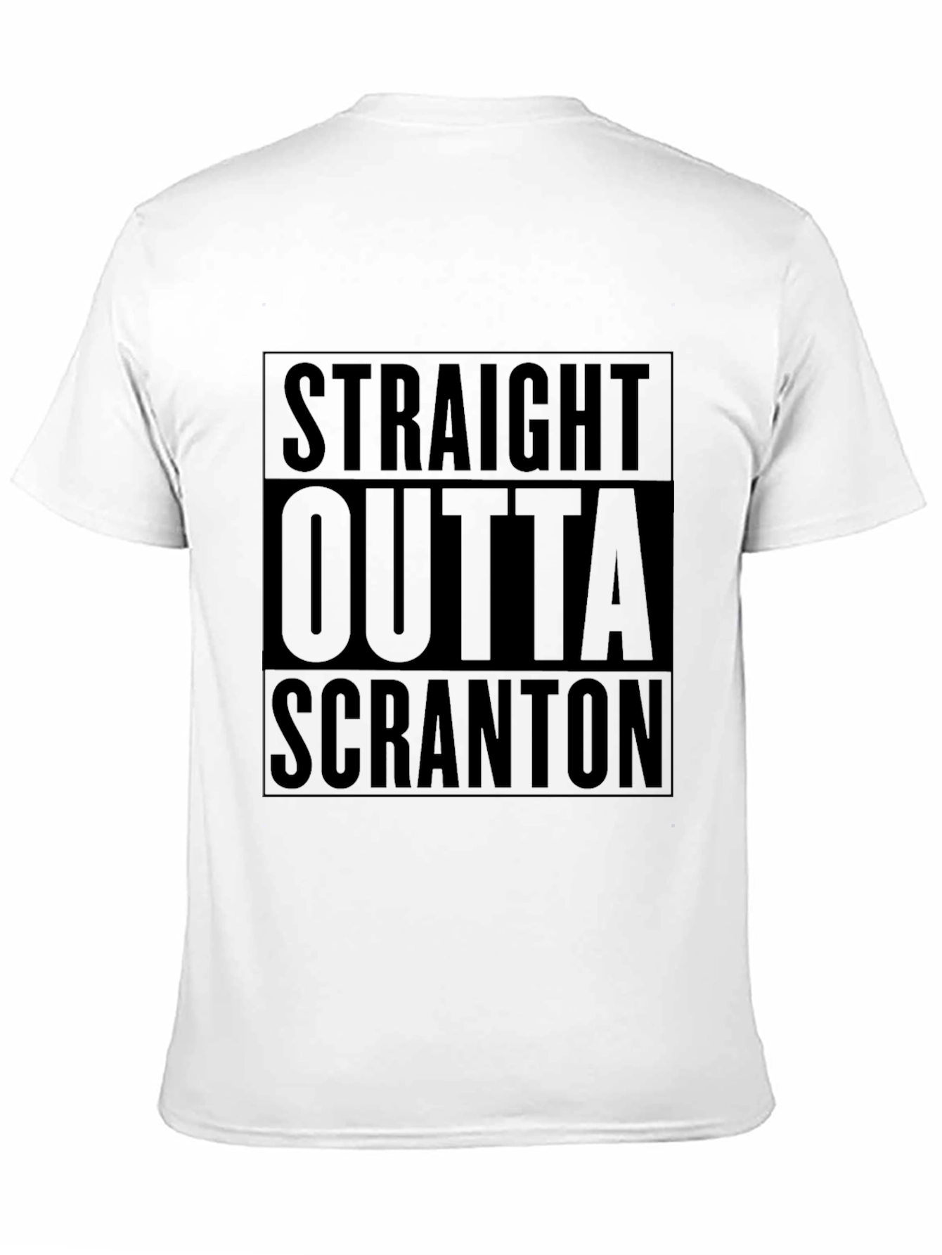 Straight Outta Scranton T-Shirt - Black Crew Neck Tee