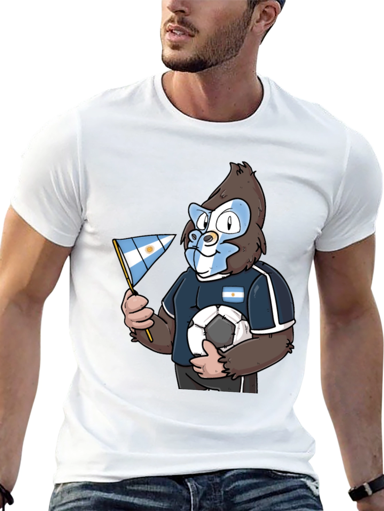 Argentina Gorilla Soccer T-Shirt
