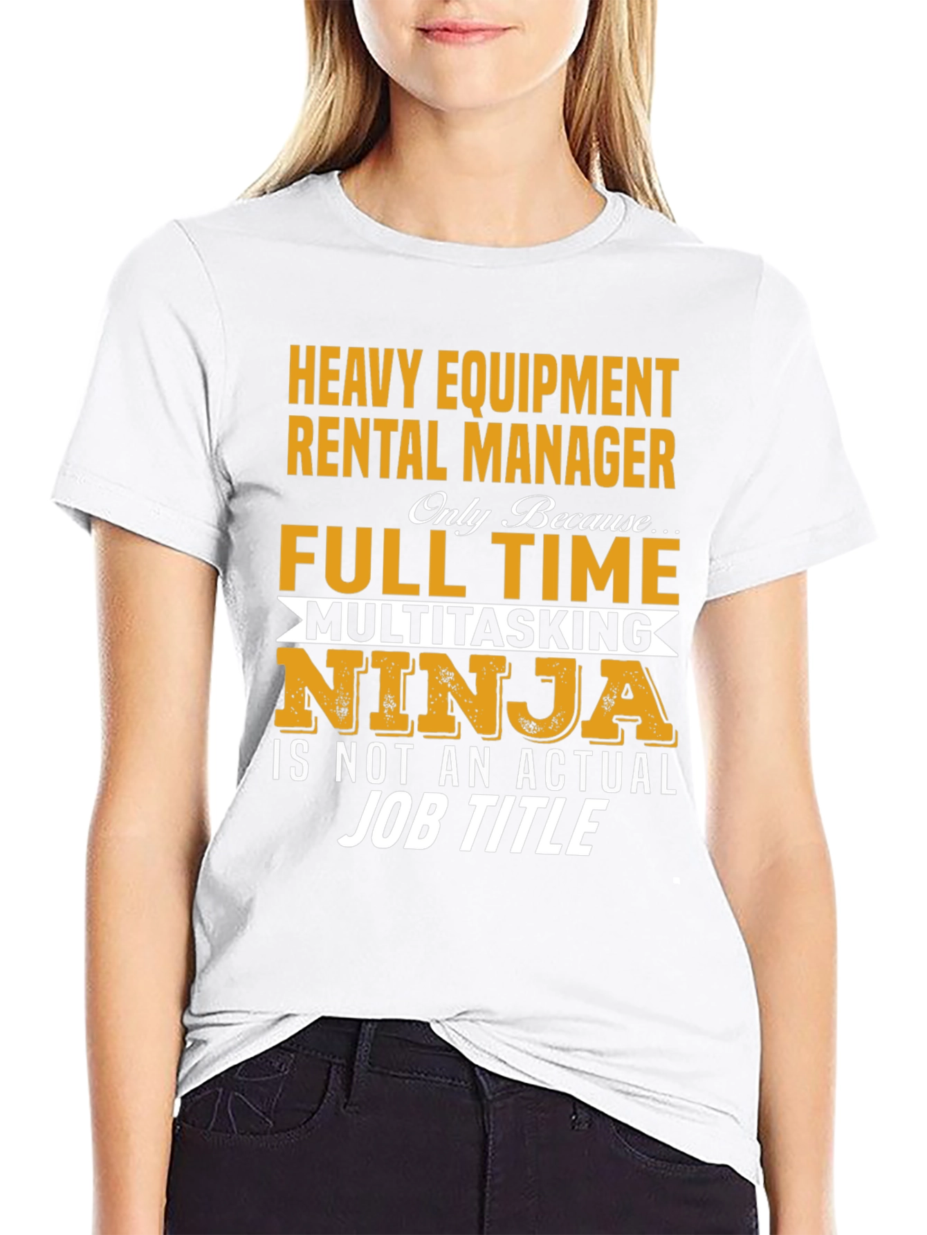 Heavy Equipment Rental Manager Full Time Ninja T-Shirt