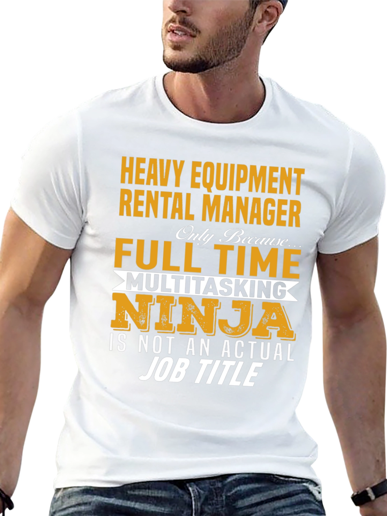 Heavy Equipment Rental Manager Full Time Ninja T-Shirt