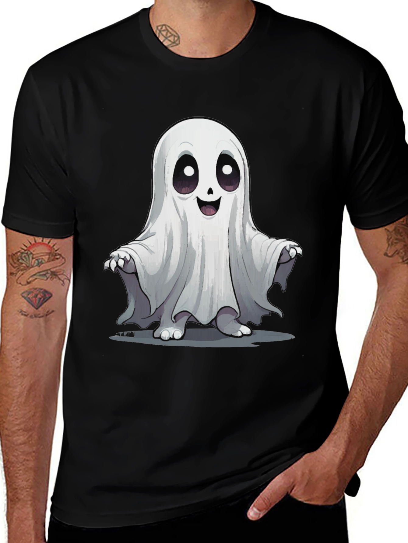 Ghost Graphic Tee - Spooky Season Apparel
