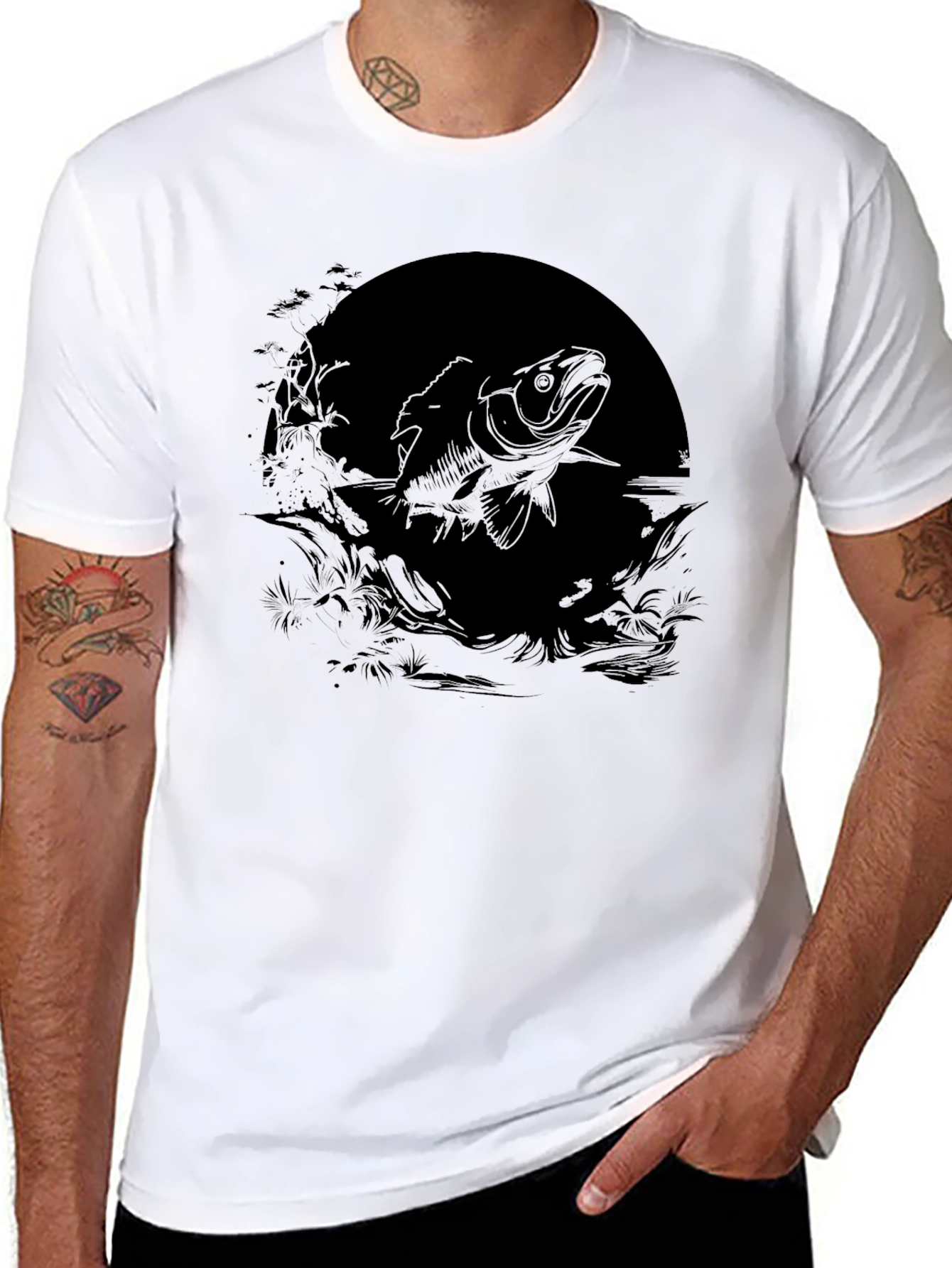 Black Fish Graphic Tee - Anglers Style
