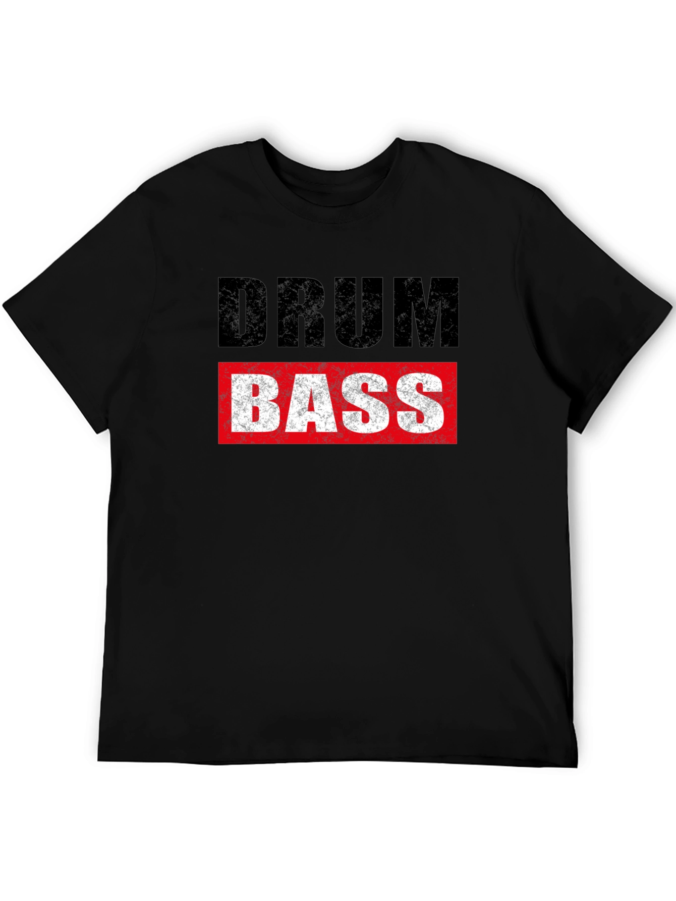 Drum & Bass Graphic Tee - Black Cotton Blend