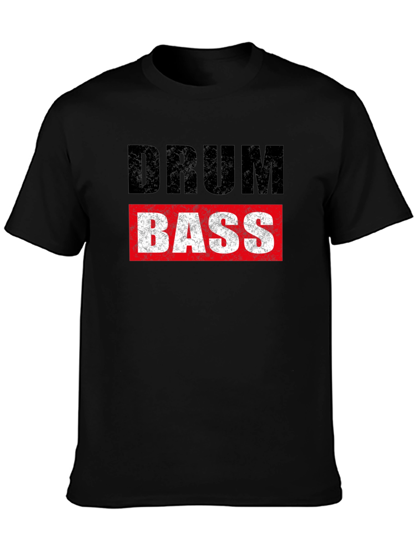 Drum & Bass Graphic Tee - Black Cotton Blend