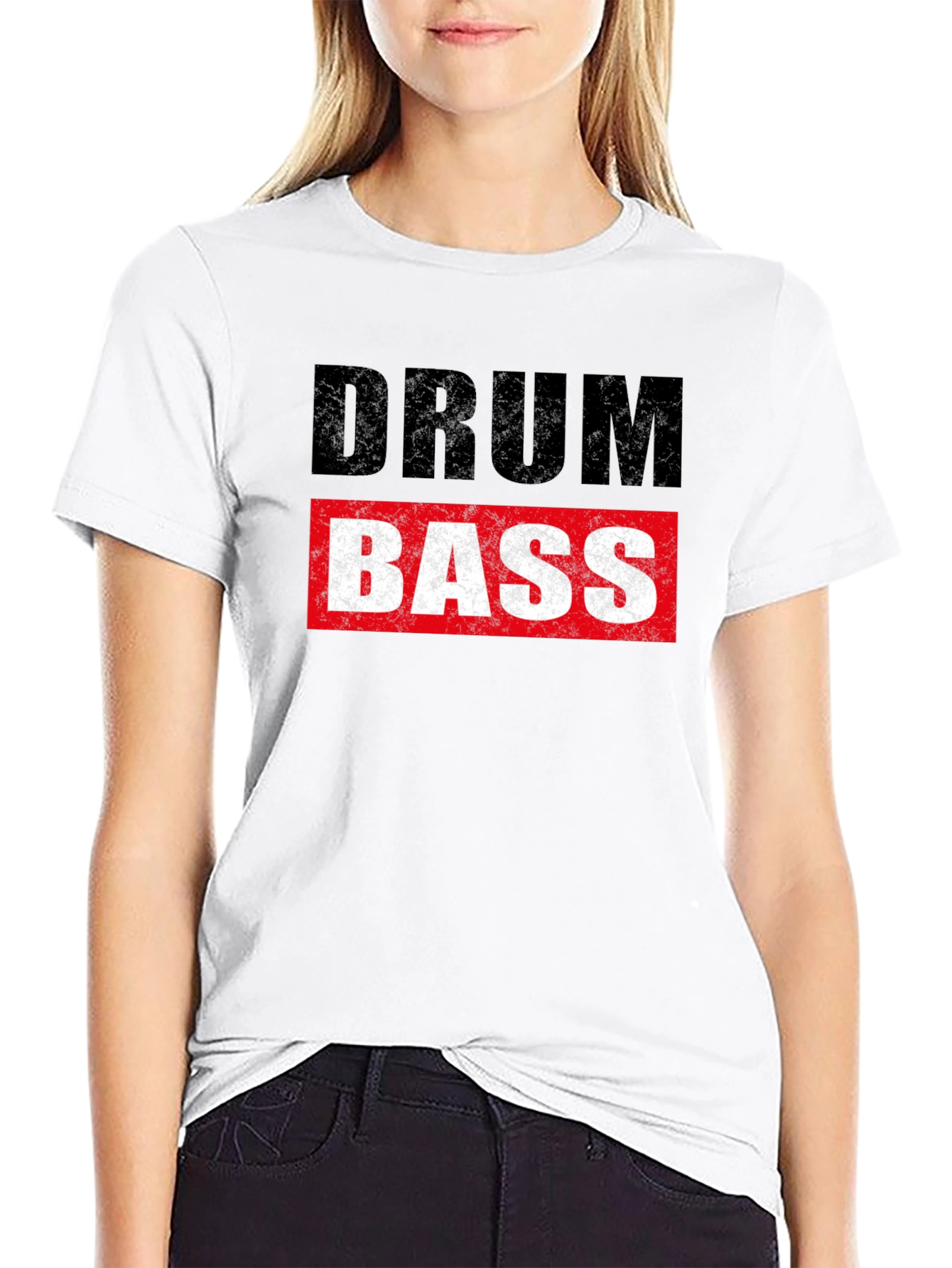 Drum & Bass Graphic Tee - Black Cotton Blend