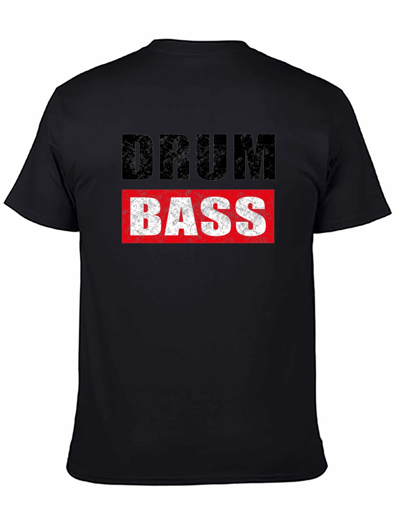 Drum & Bass Graphic Tee - Black Cotton Blend