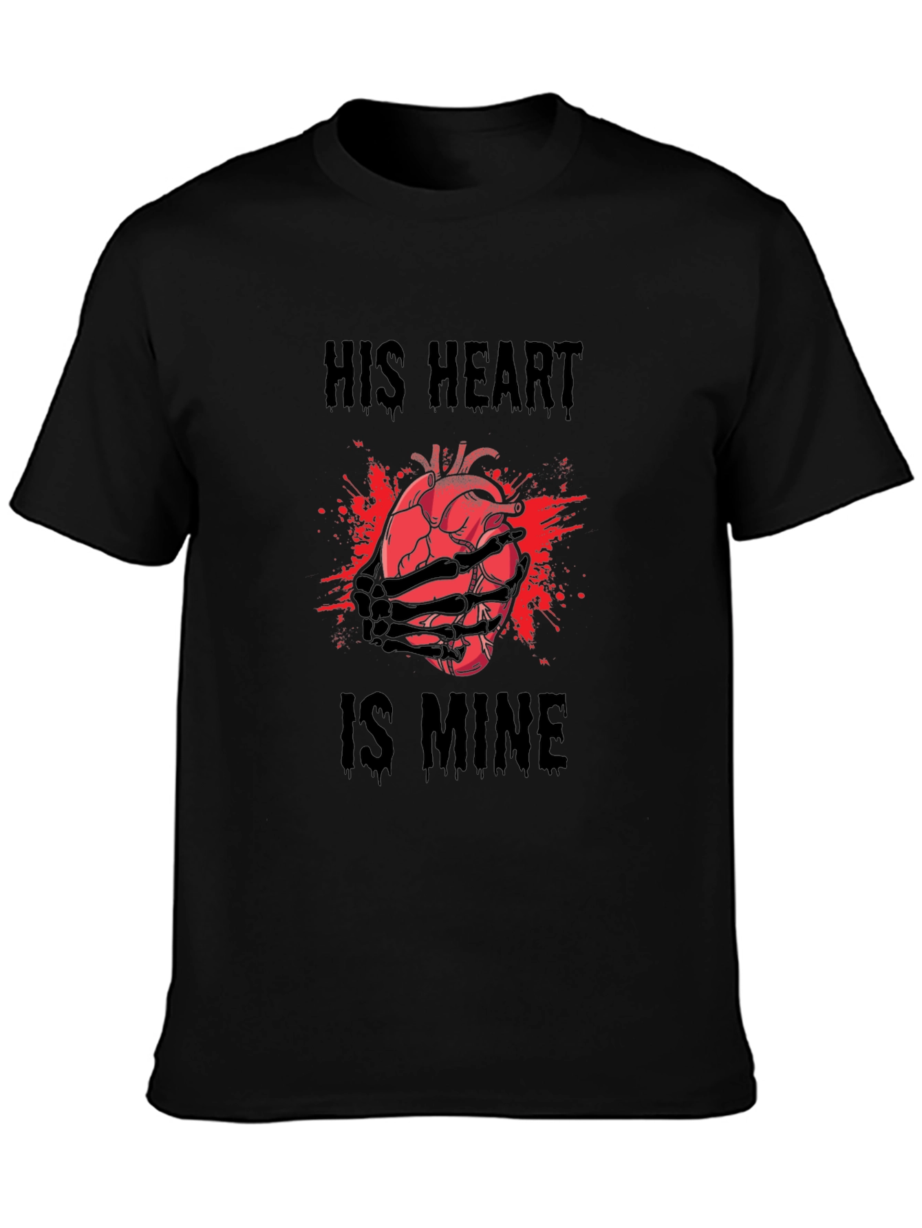 His Heart is Mine Graphic Tee - Black