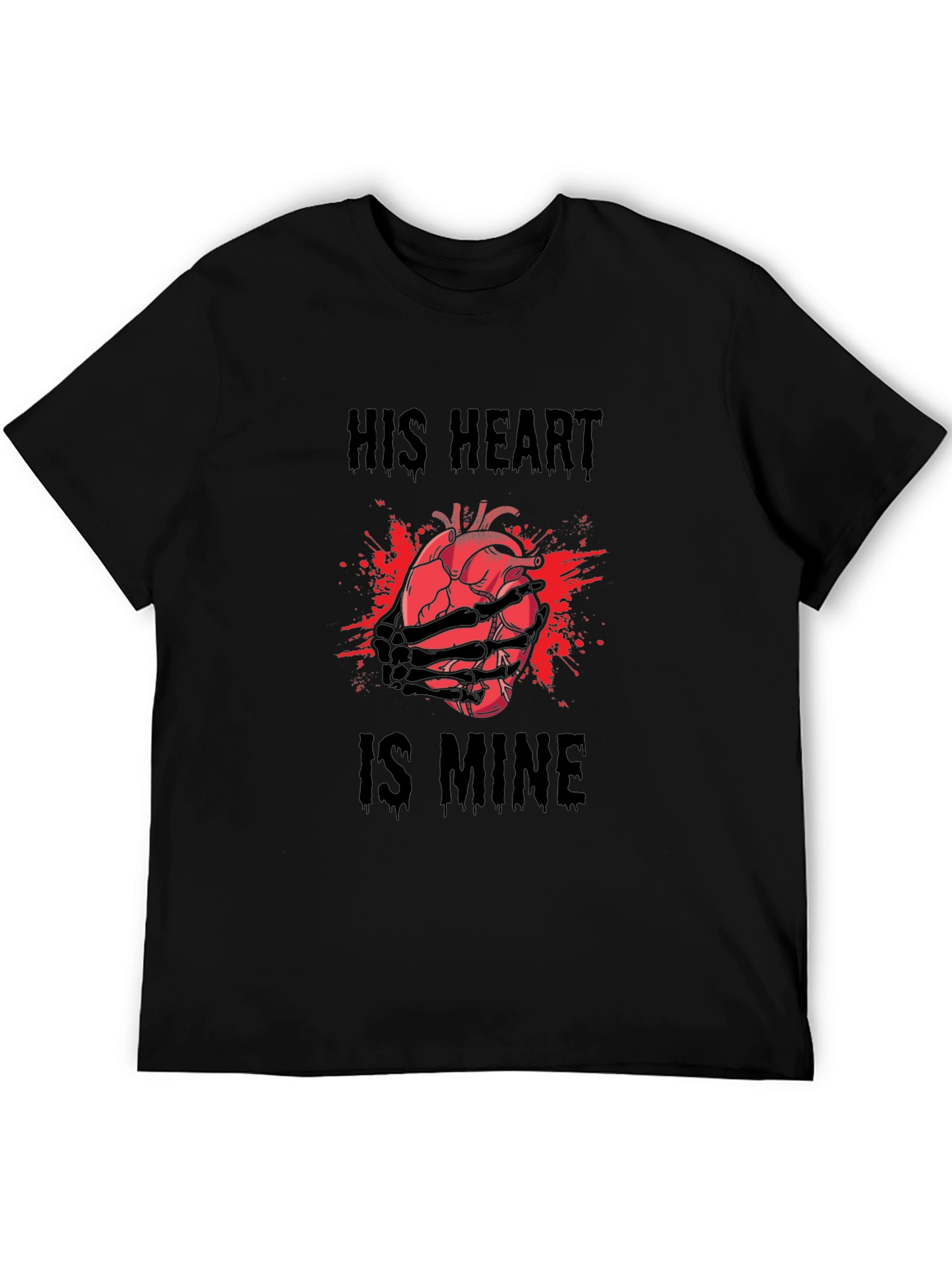 His Heart is Mine Graphic Tee - Black