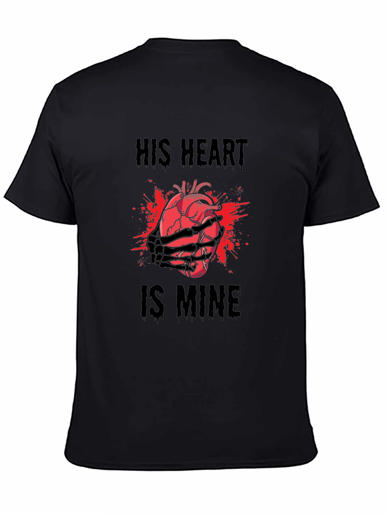 His Heart is Mine Graphic Tee - Black