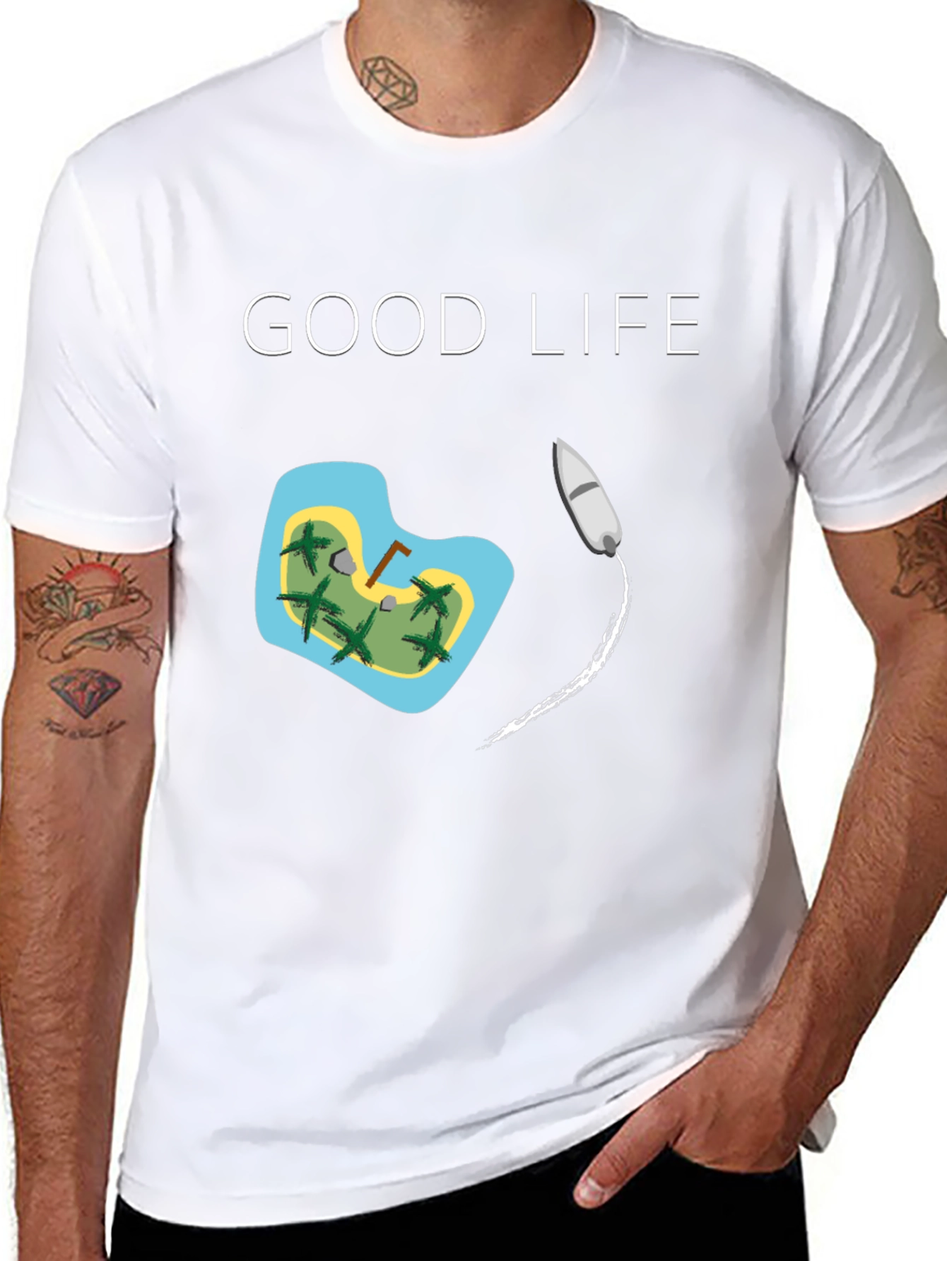 Good Life Island T-Shirt - Tropical Vacation Tee