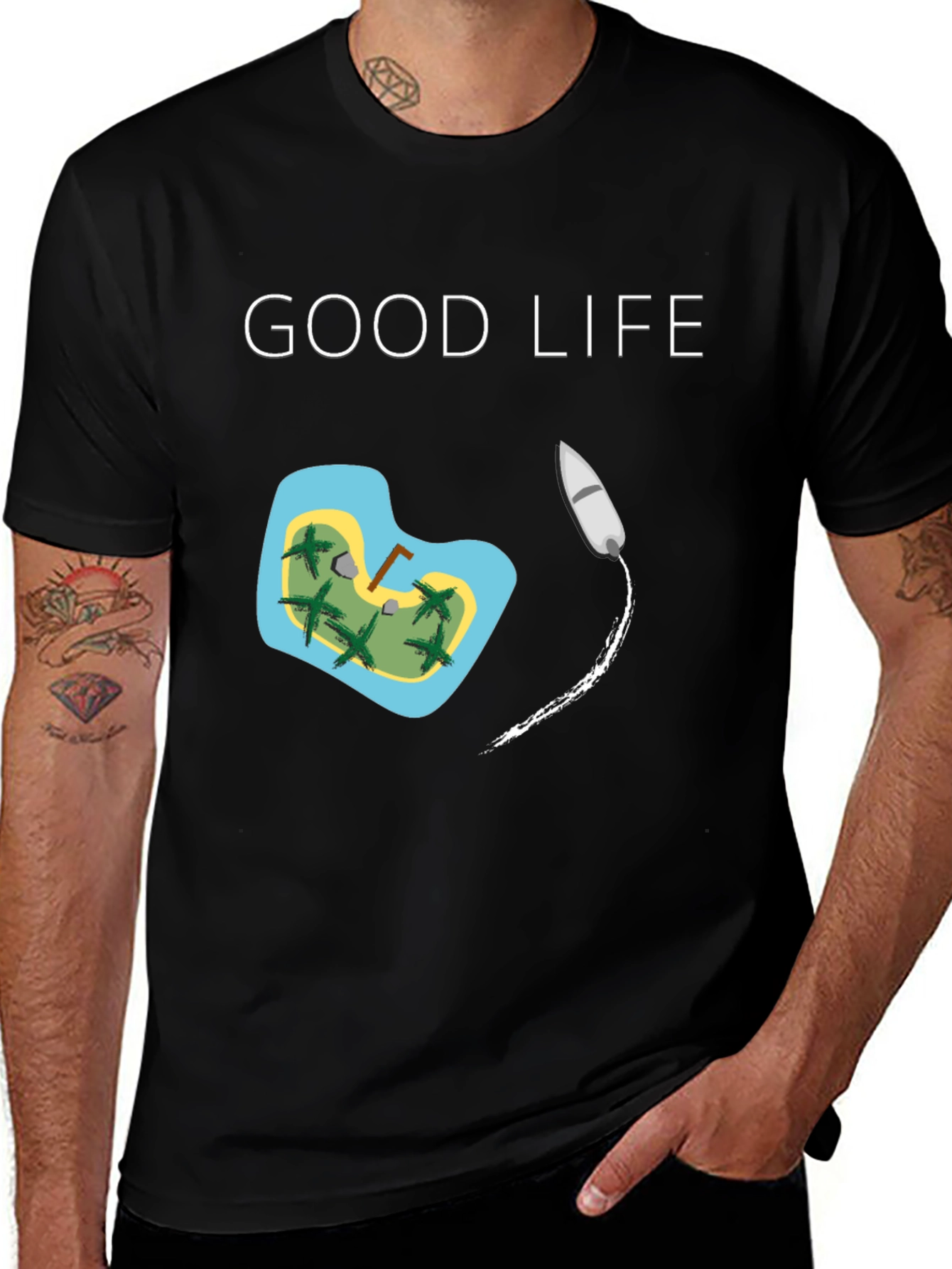 Good Life Island T-Shirt - Tropical Vacation Tee