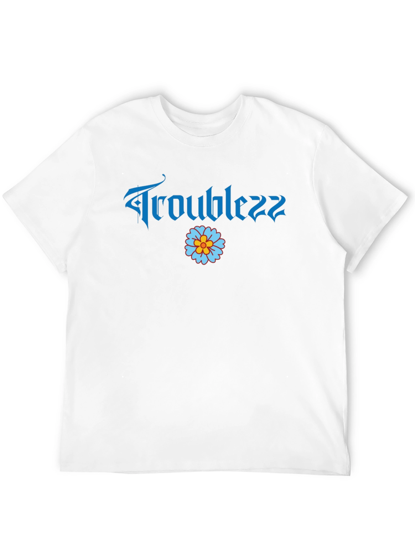 Troublezz Graphic Tee - Black Cotton Casual Shirt
