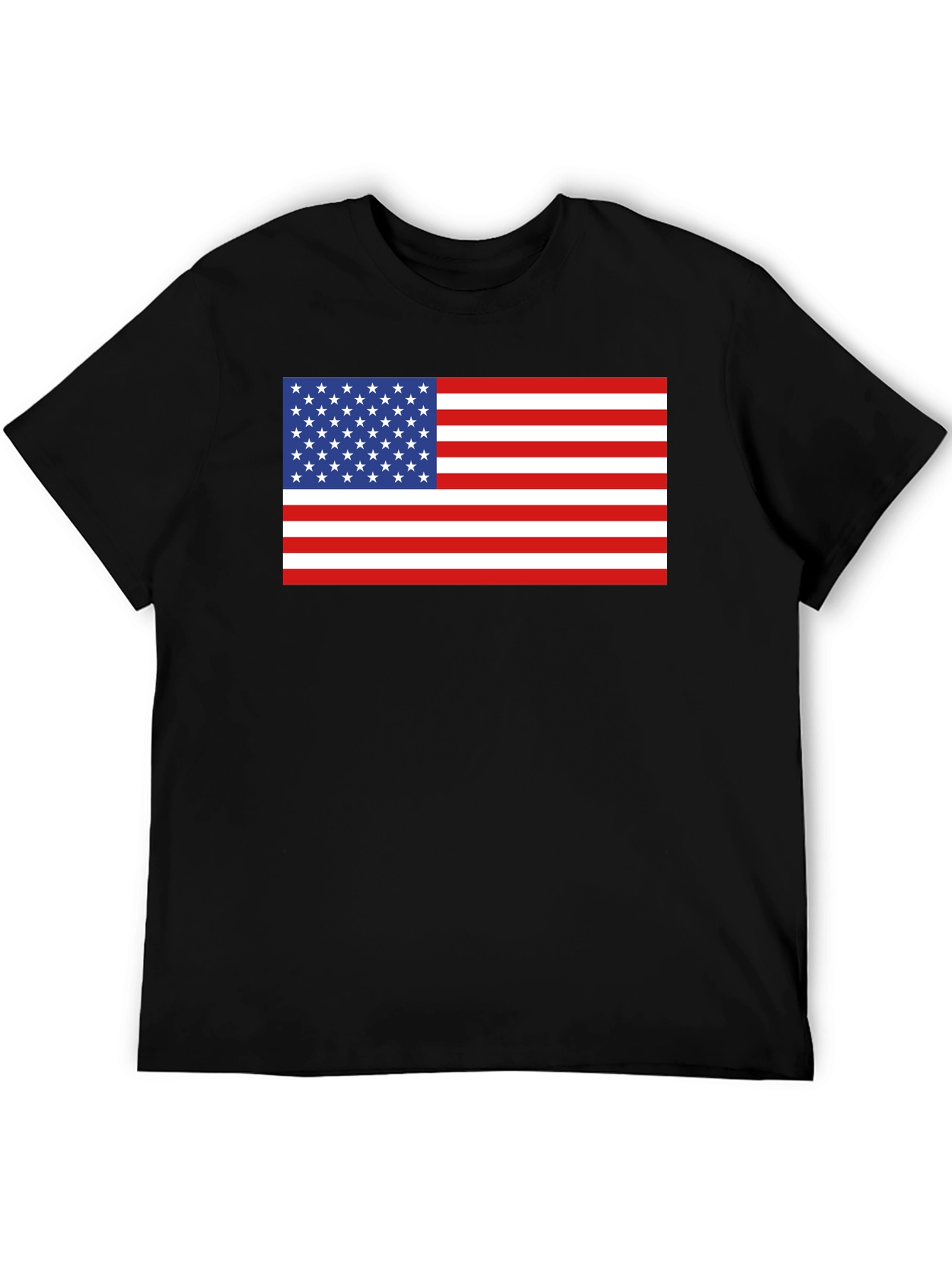 American Flag Graphic Tee - Patriotic Black T-Shirt