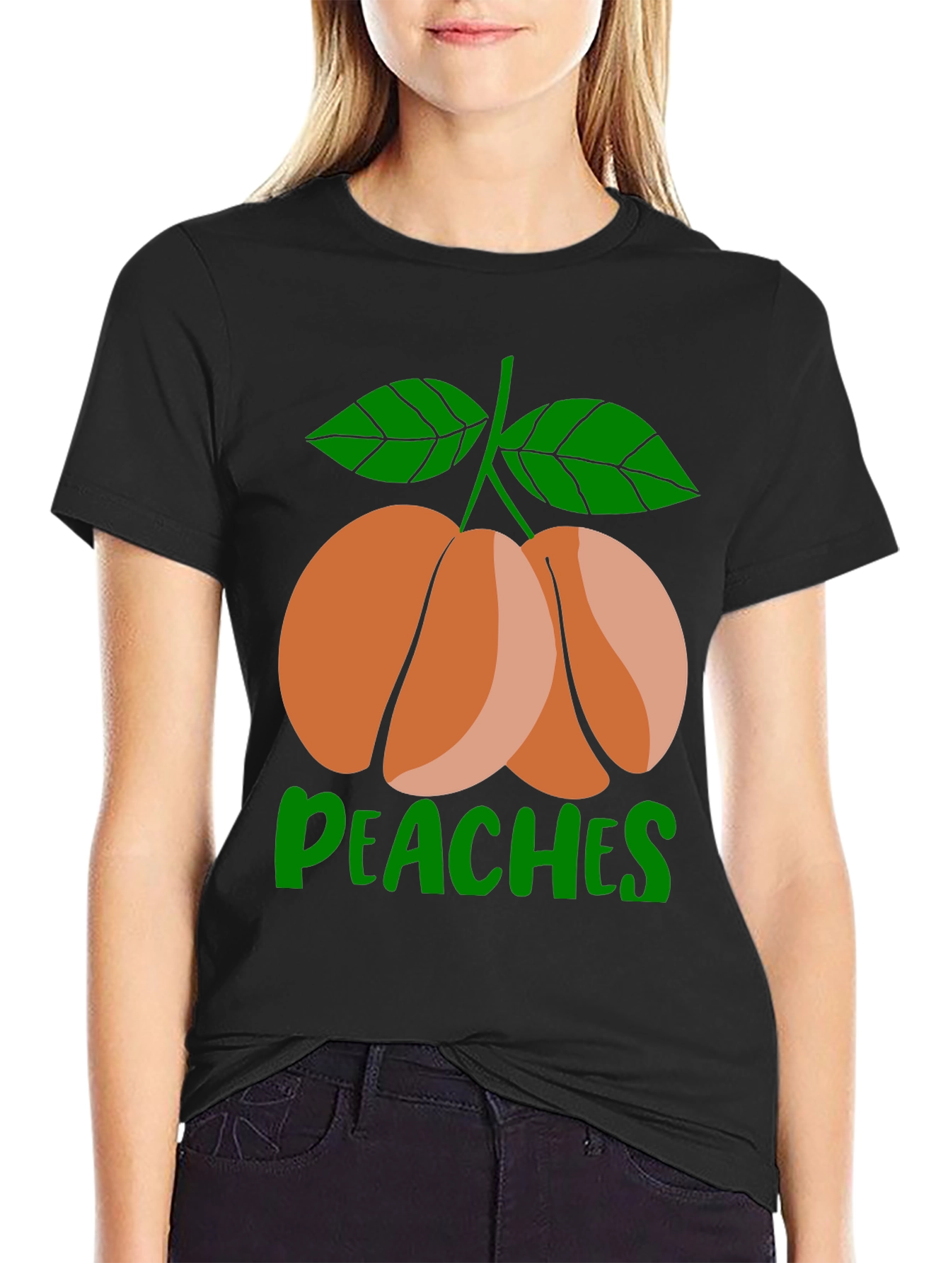 Peaches Graphic T-Shirt - Cute Fruit Design