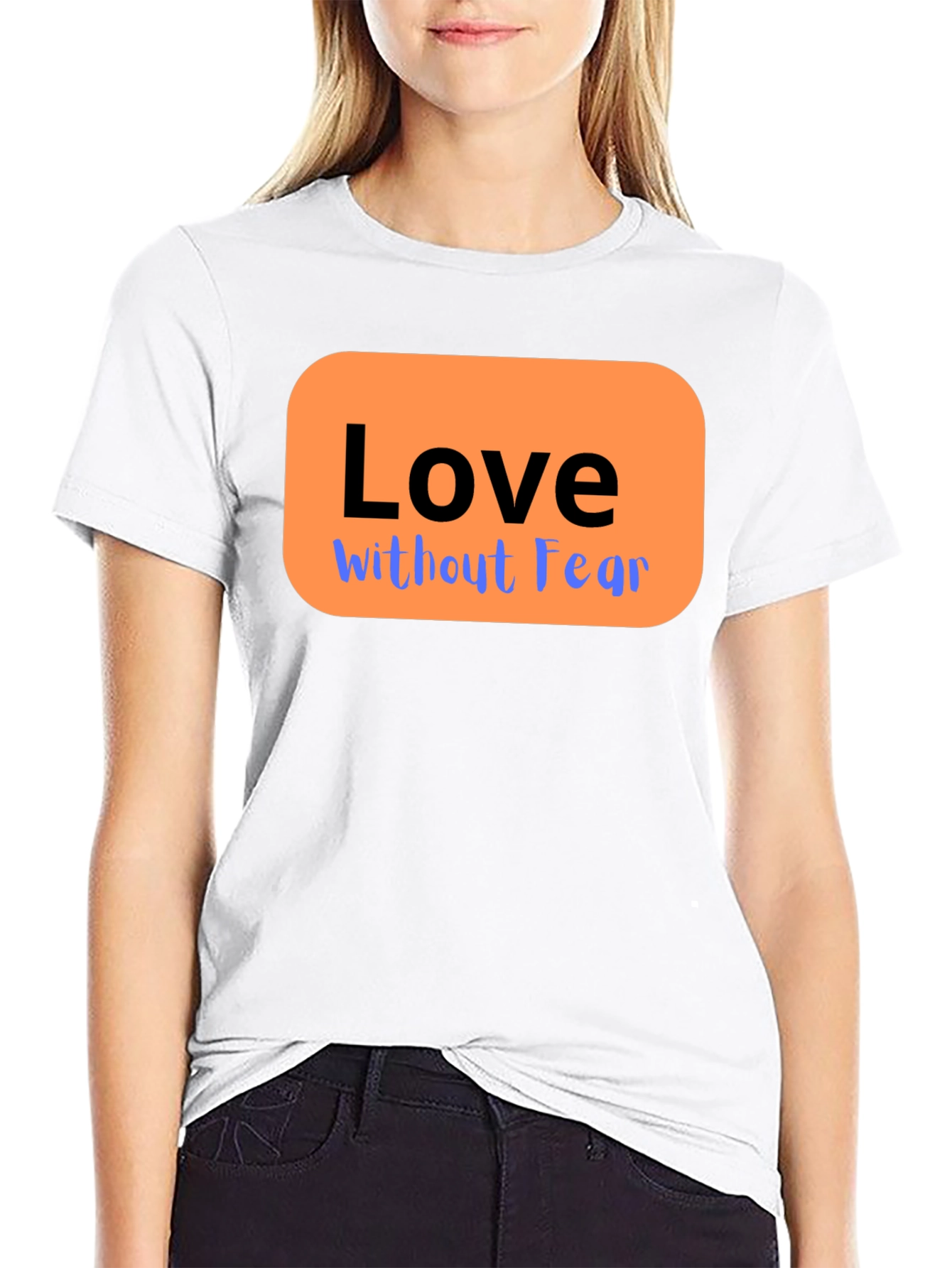 Love Without Fear Graphic T-Shirt - Black