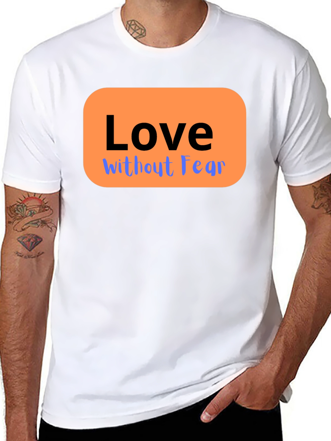 Love Without Fear Graphic T-Shirt - Black