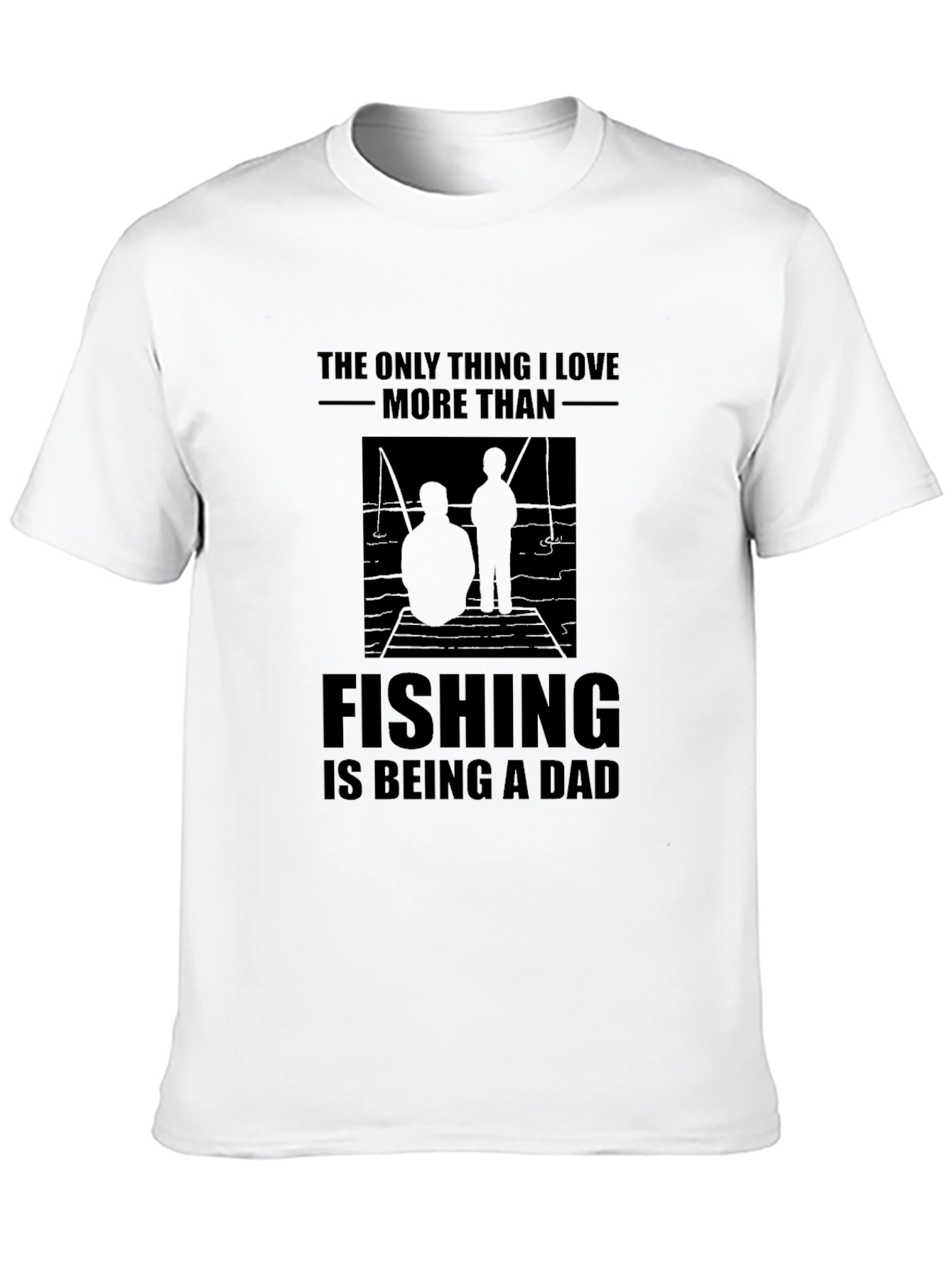 Fishing Dad Graphic T-Shirt - Black