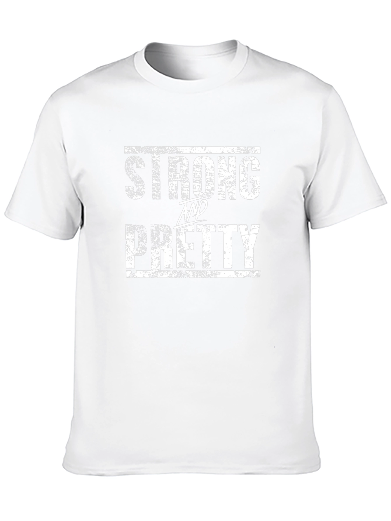 Strong & Pretty Graphic Tee - Black Cotton T-Shirt