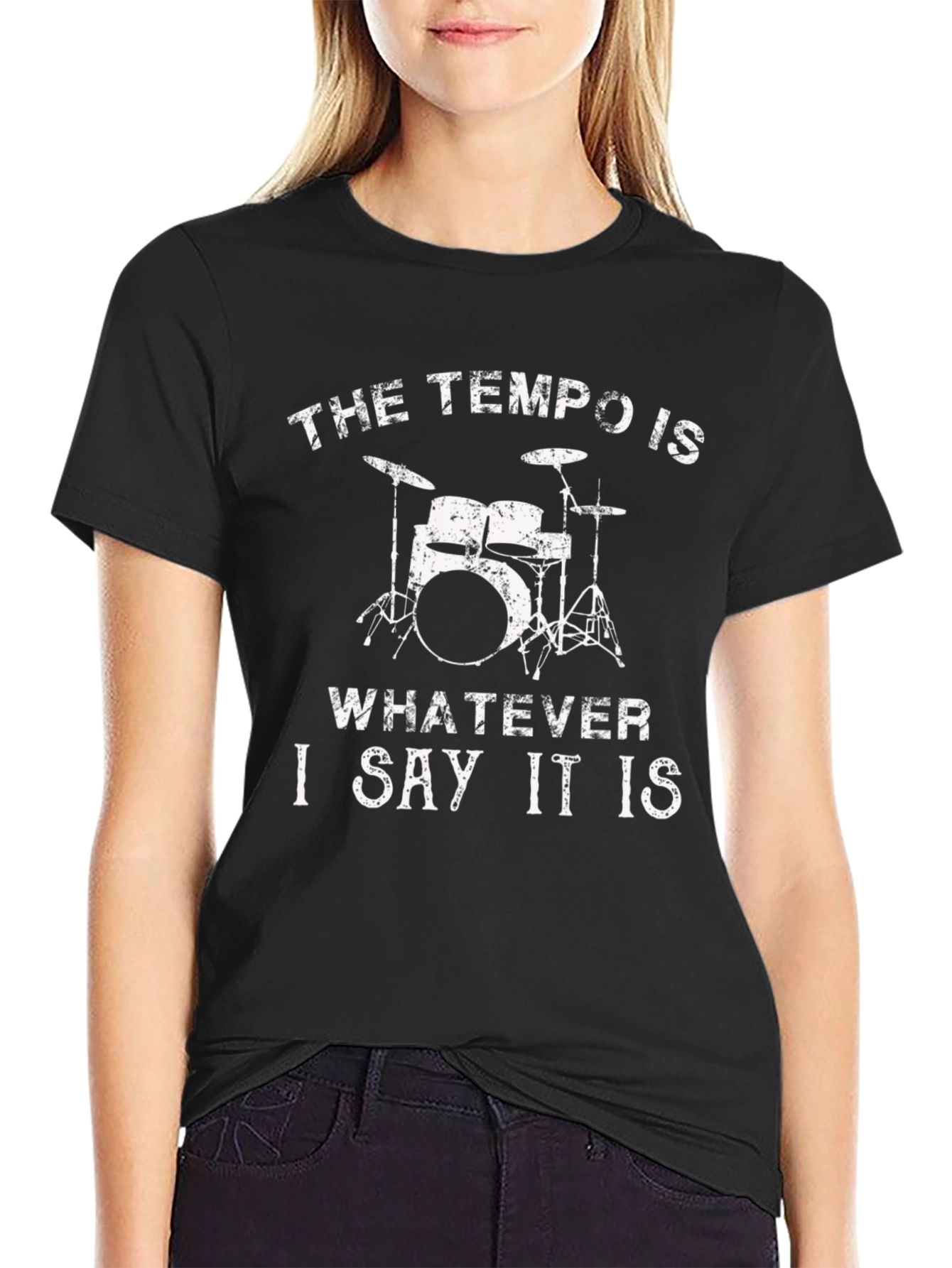 Tempo Drummer Graphic Tee - Black