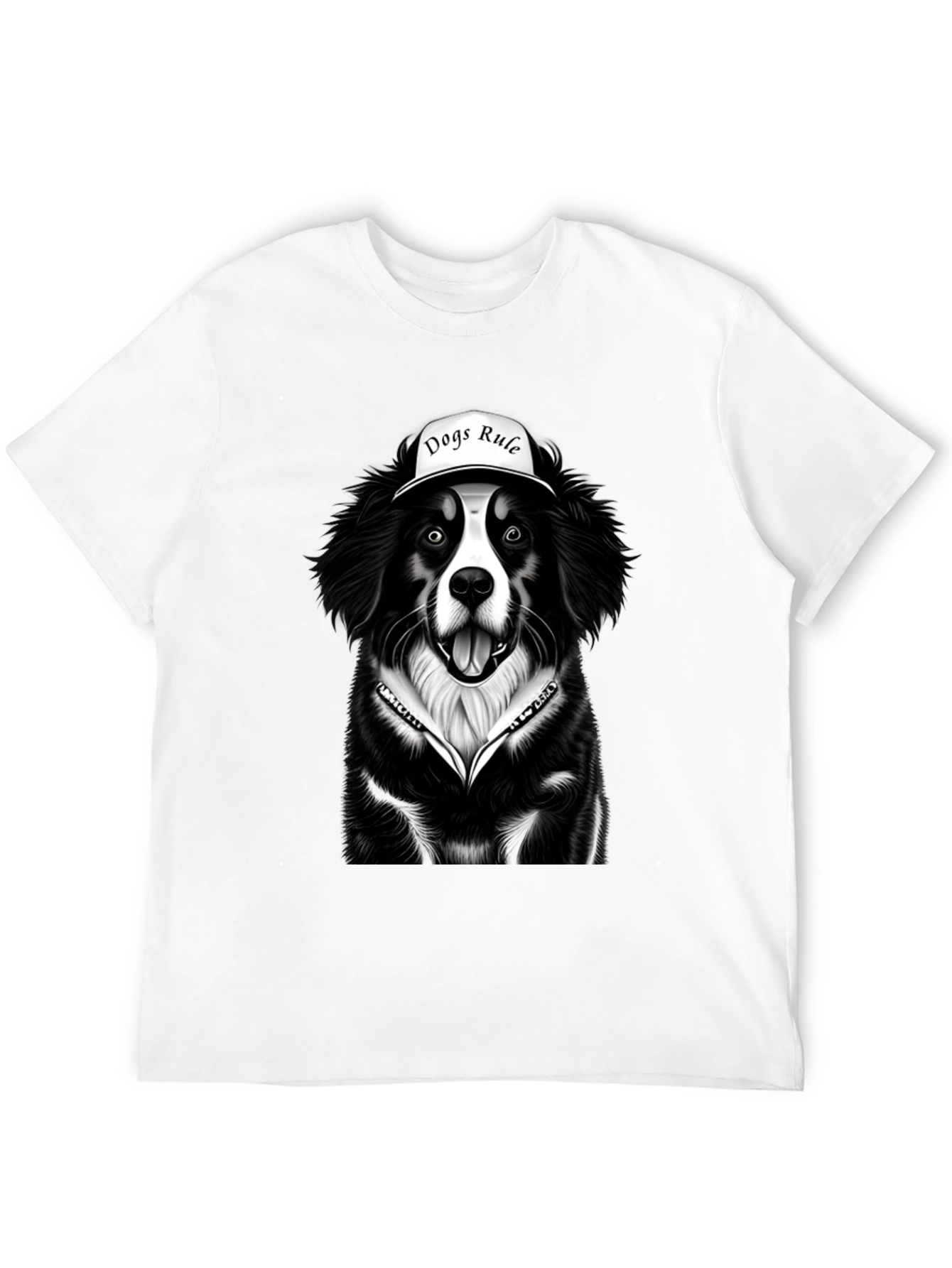 Dogs Rule Graphic Tee - Black Dog Lover T-Shirt