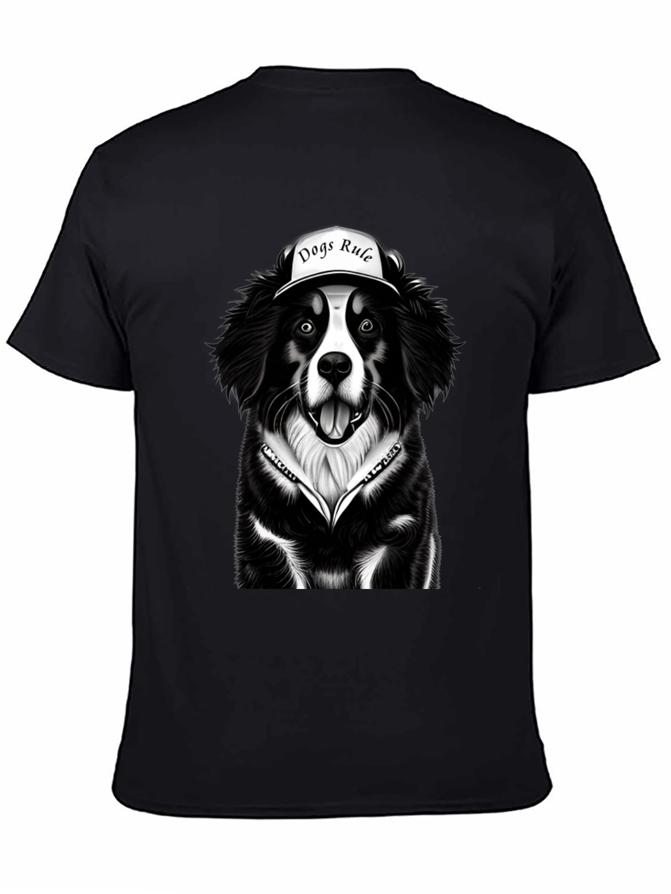 Dogs Rule Graphic Tee - Black Dog Lover T-Shirt