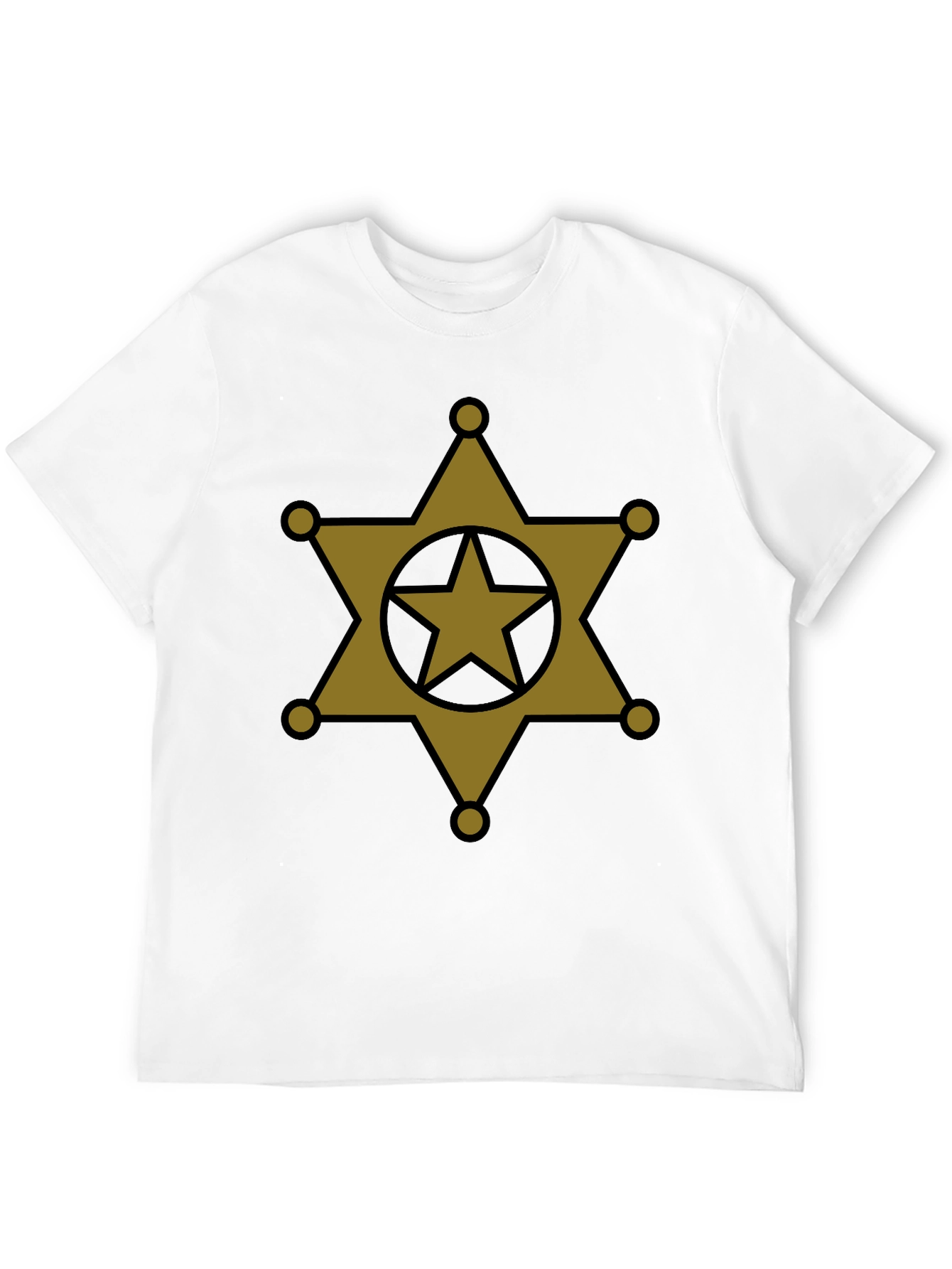 Sheriff Star T-Shirt - Western Badge Design