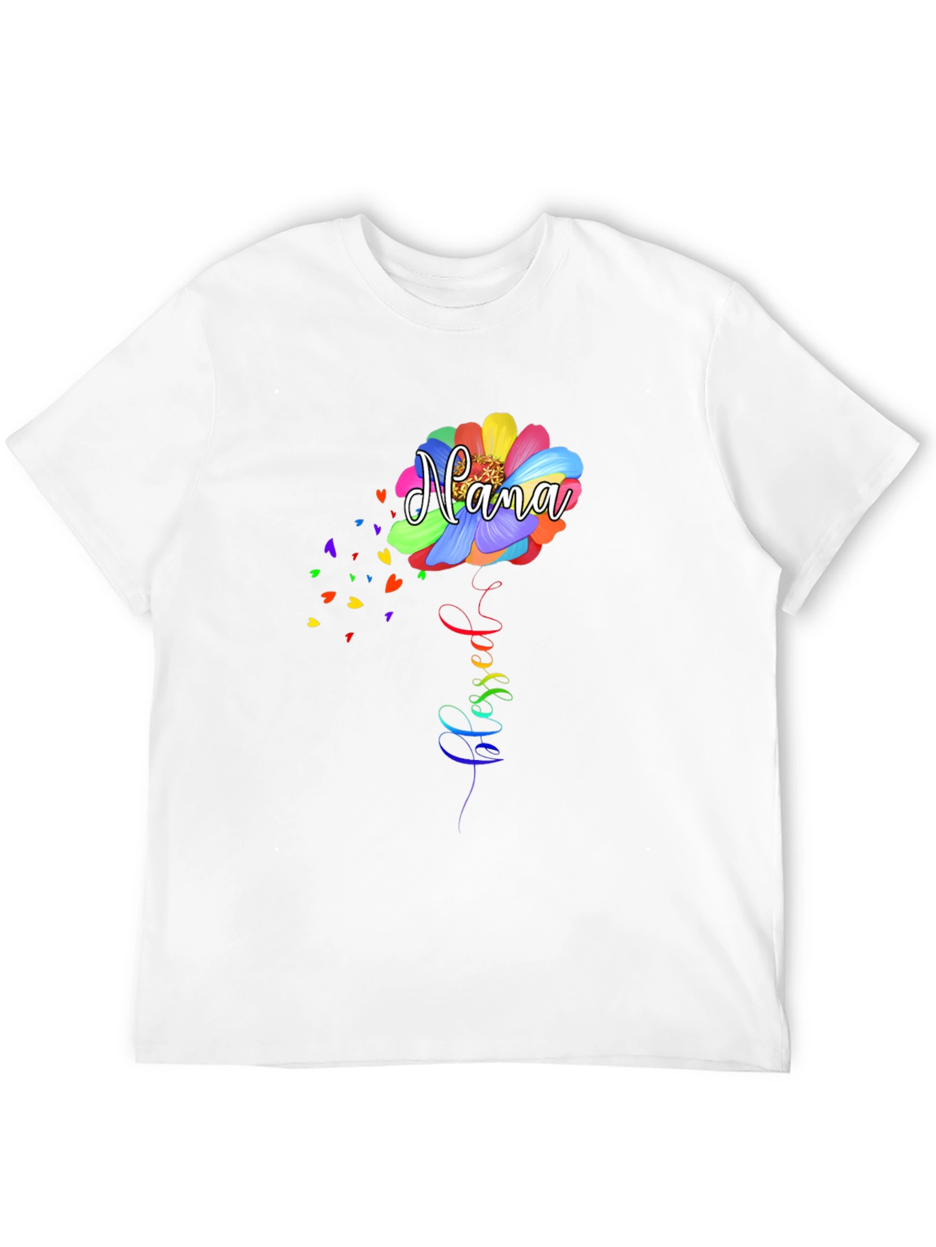 Nana Flower Graphic Black Tee