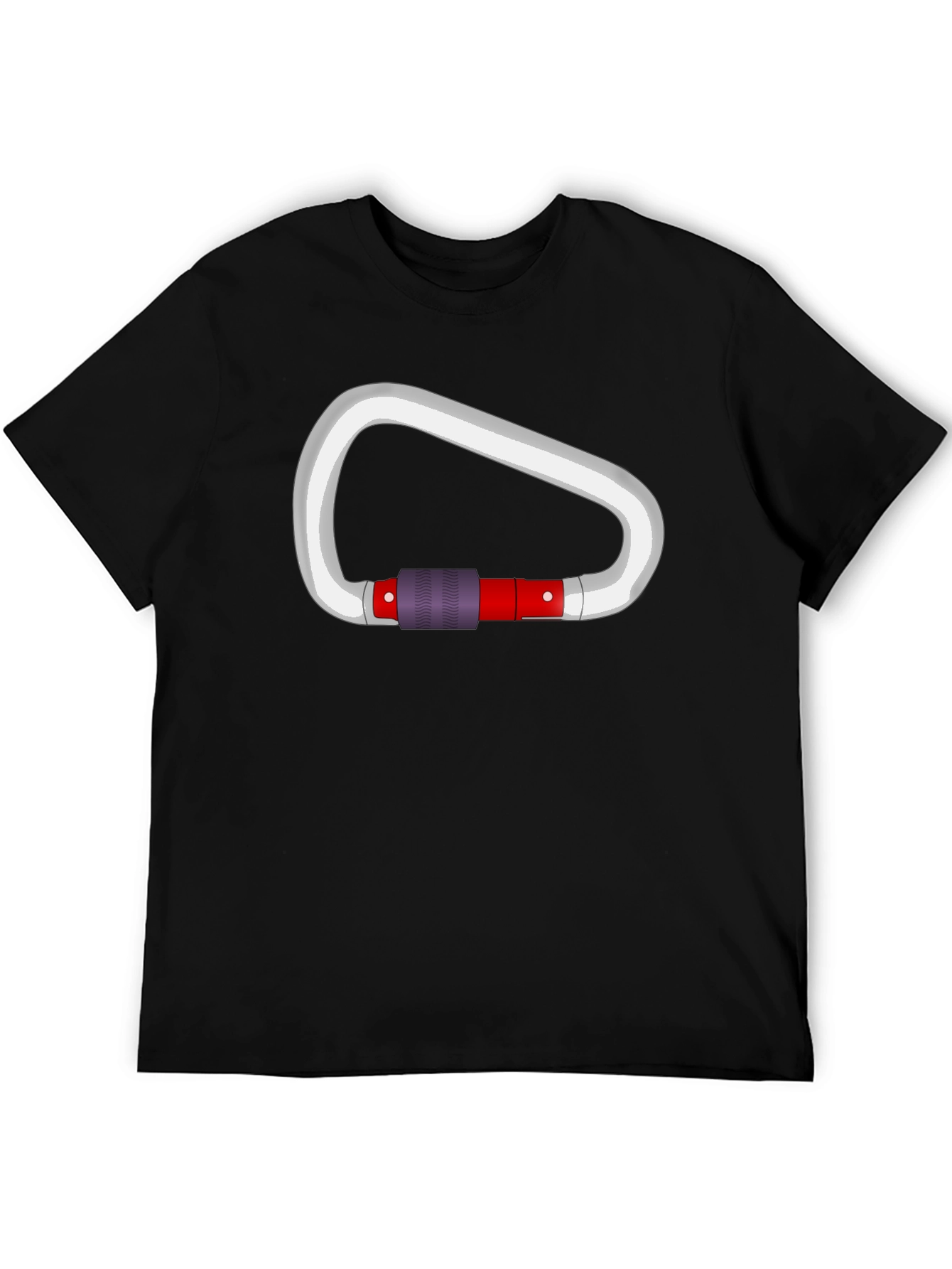 Climbing Carabiner Graphic Black T-Shirt