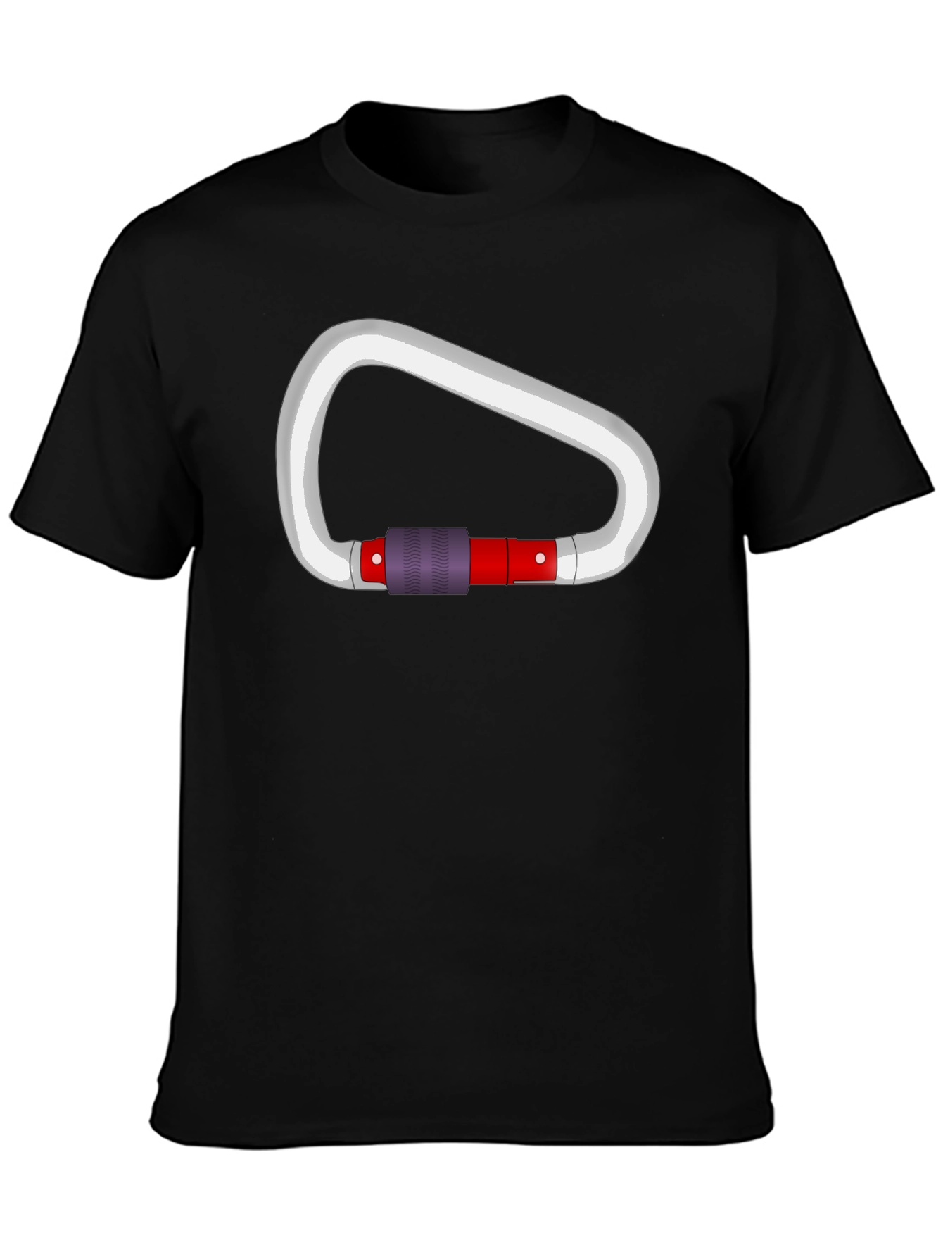 Climbing Carabiner Graphic Black T-Shirt