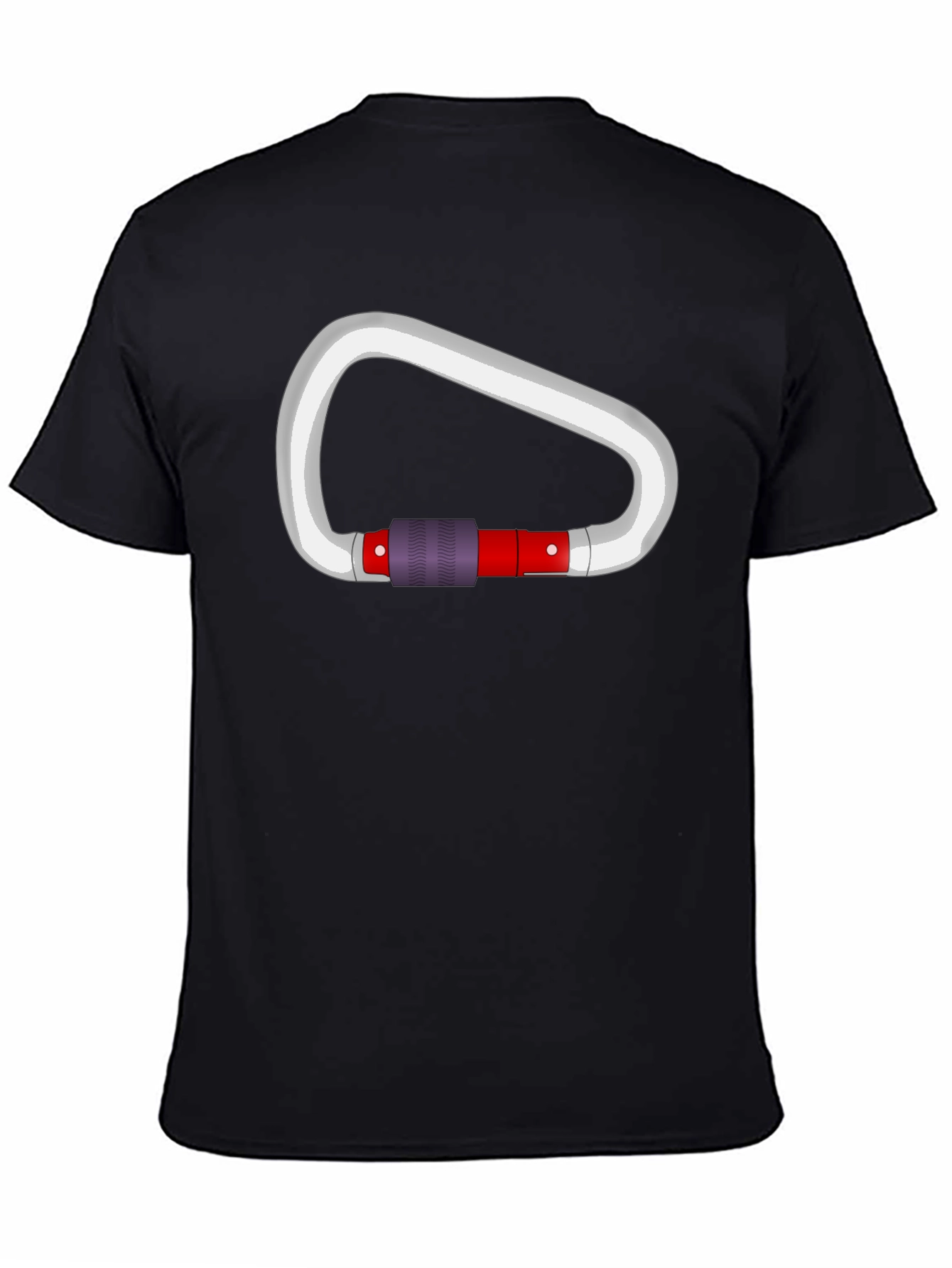 Climbing Carabiner Graphic Black T-Shirt