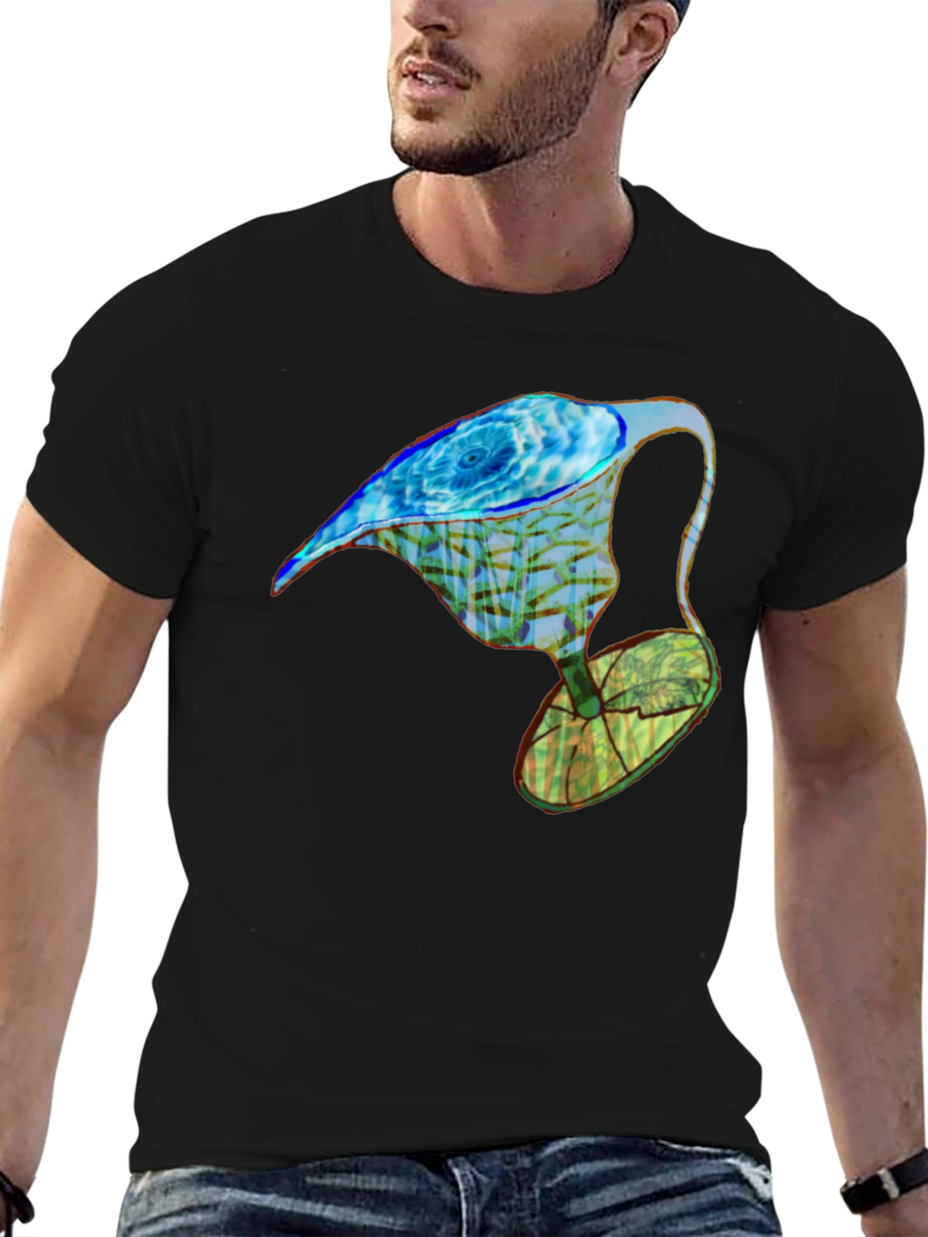 Abstract Water Drop Graphic Tee