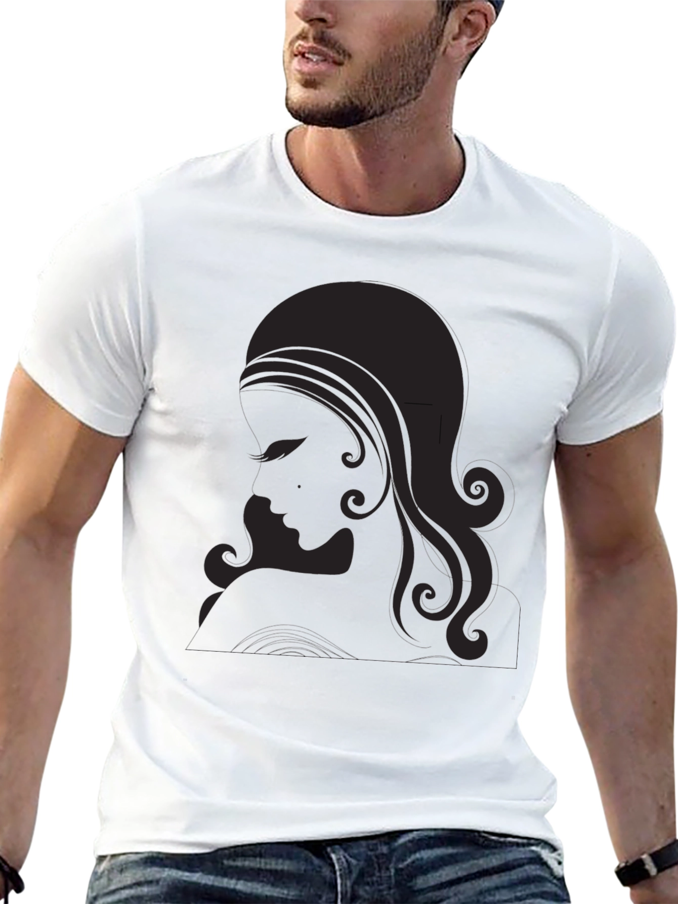 Silhouette Graphic Tee - Elegant Black Shirt