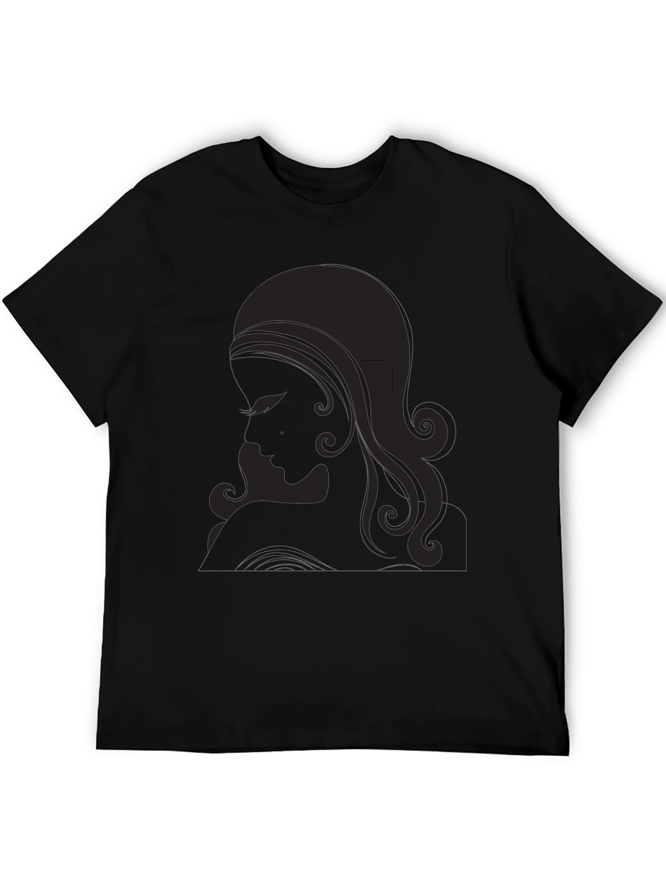 Silhouette Graphic Tee - Elegant Black Shirt