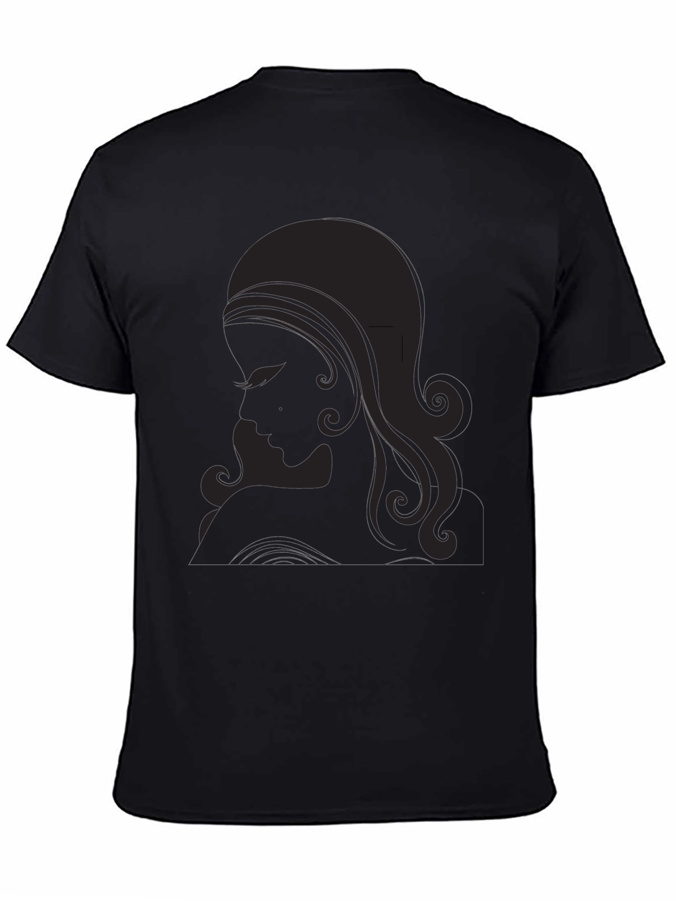 Silhouette Graphic Tee - Elegant Black Shirt