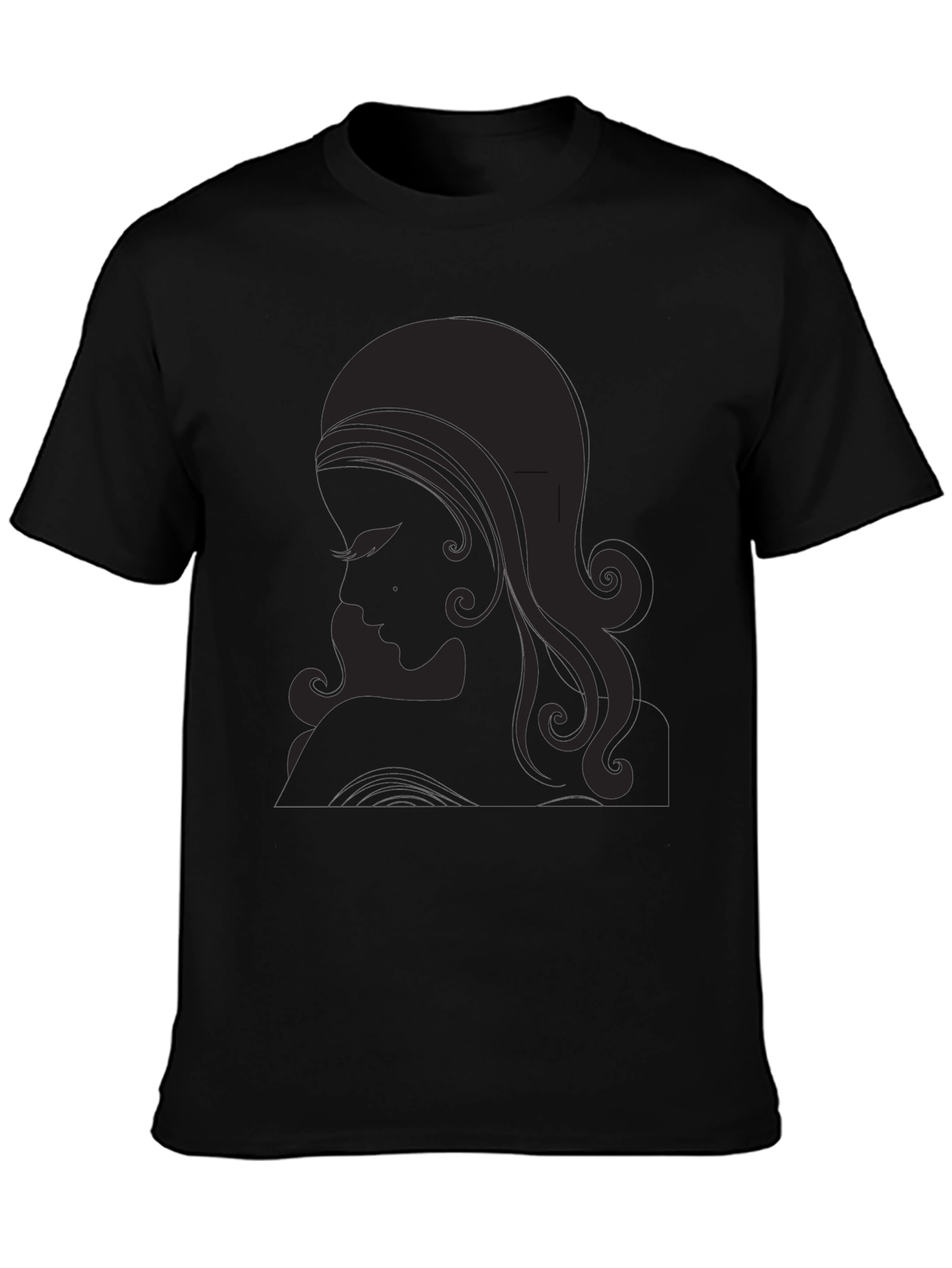 Silhouette Graphic Tee - Elegant Black Shirt