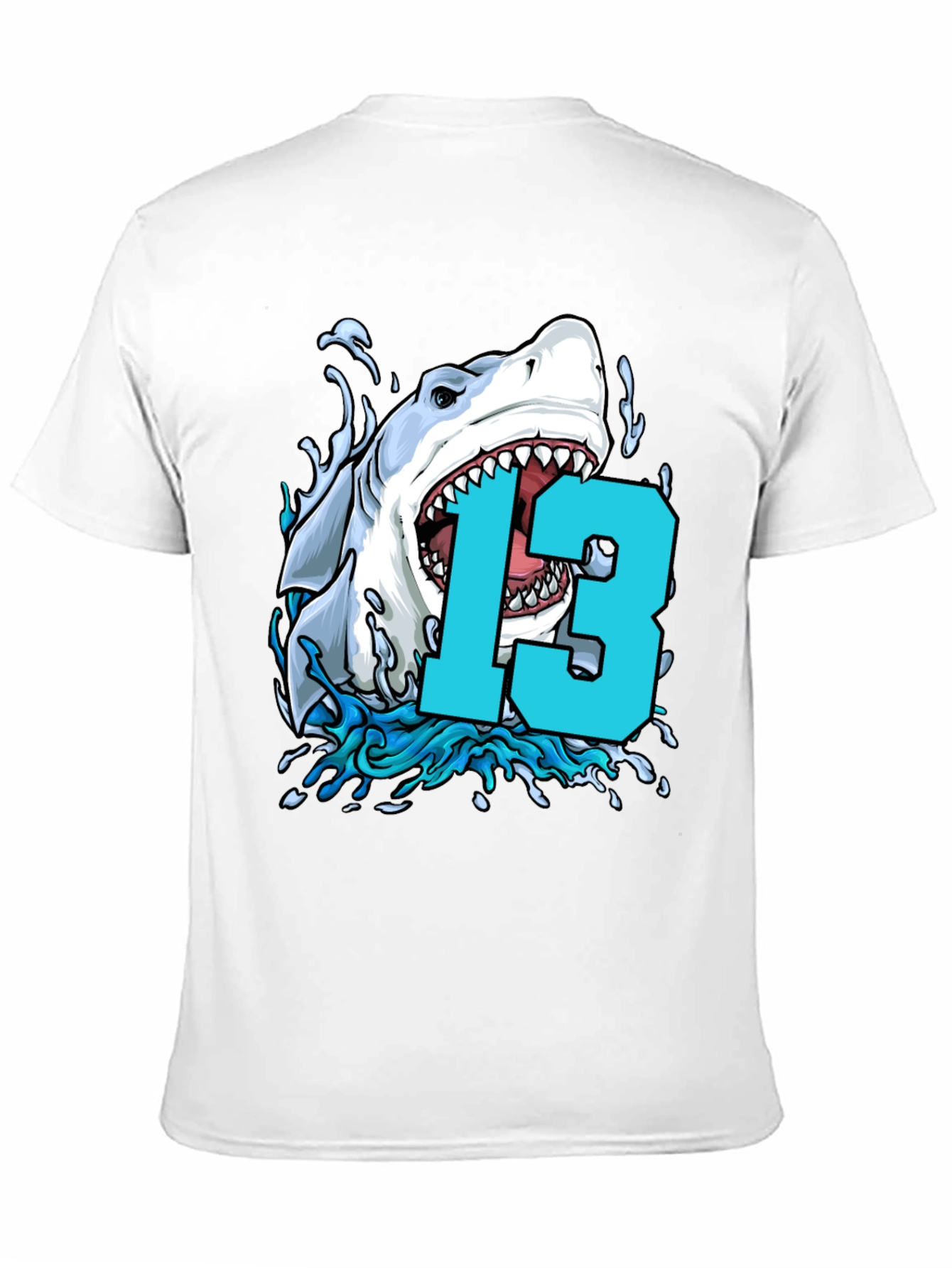 Shark 13th Birthday T-Shirt - Boys Thirteen Party Tee