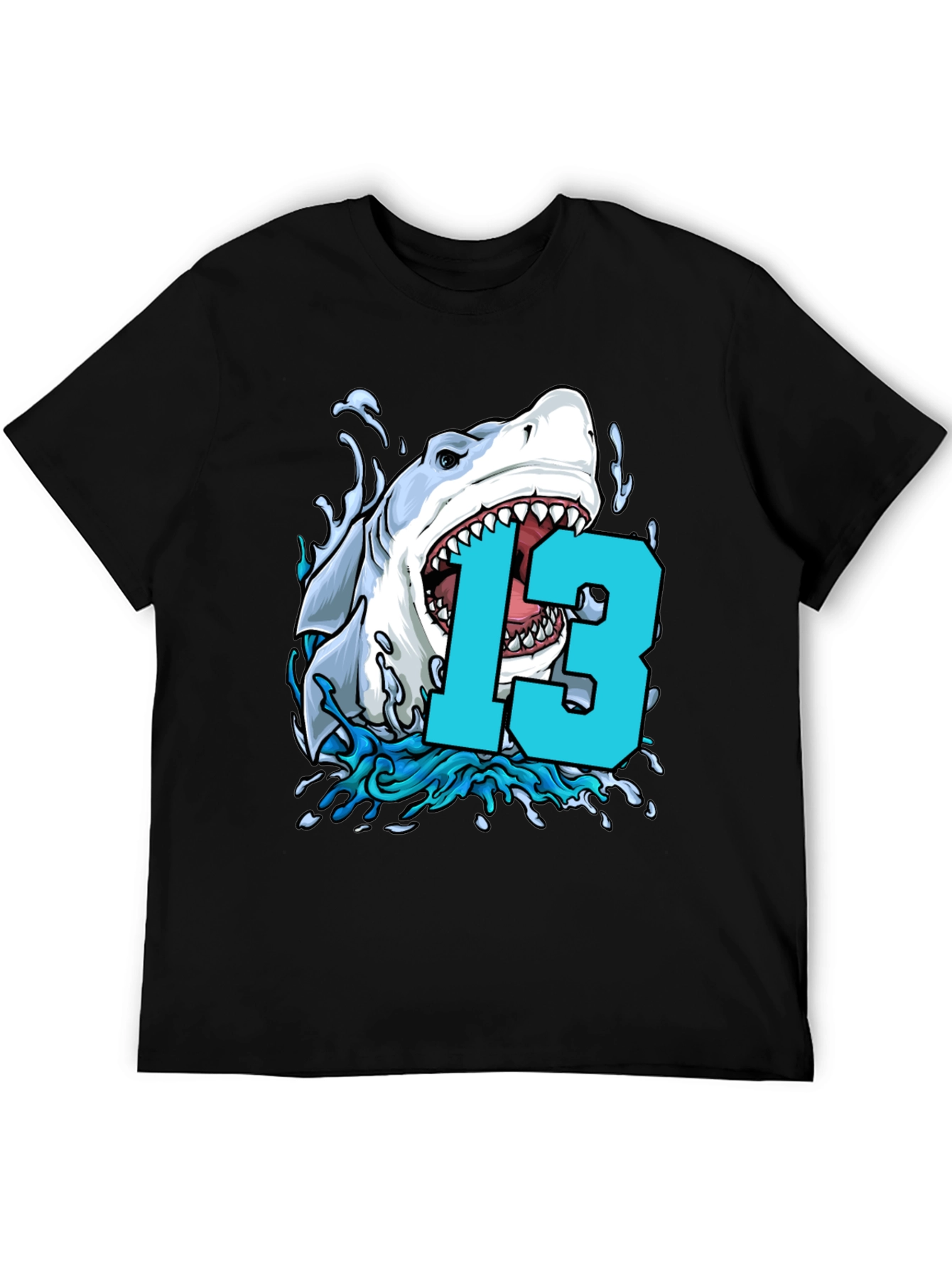Shark 13th Birthday T-Shirt - Boys Thirteen Party Tee