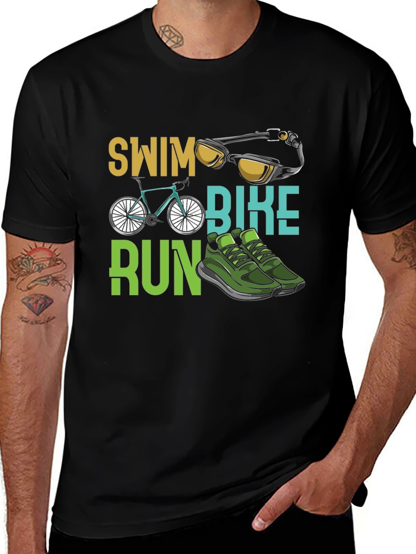 Triathlon Swim Bike Run T-Shirt