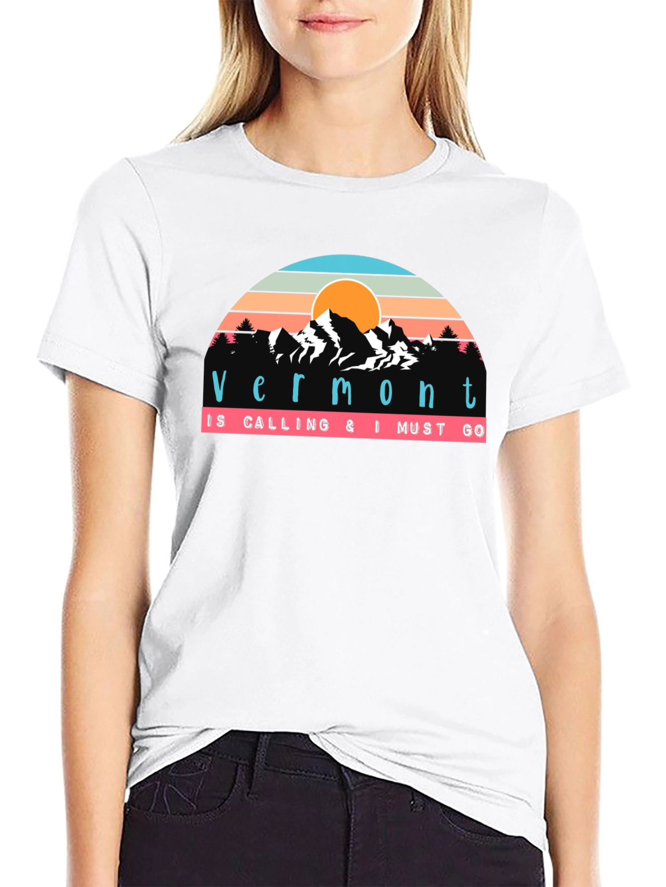 Vermont Calling T-Shirt - Retro Mountain Design